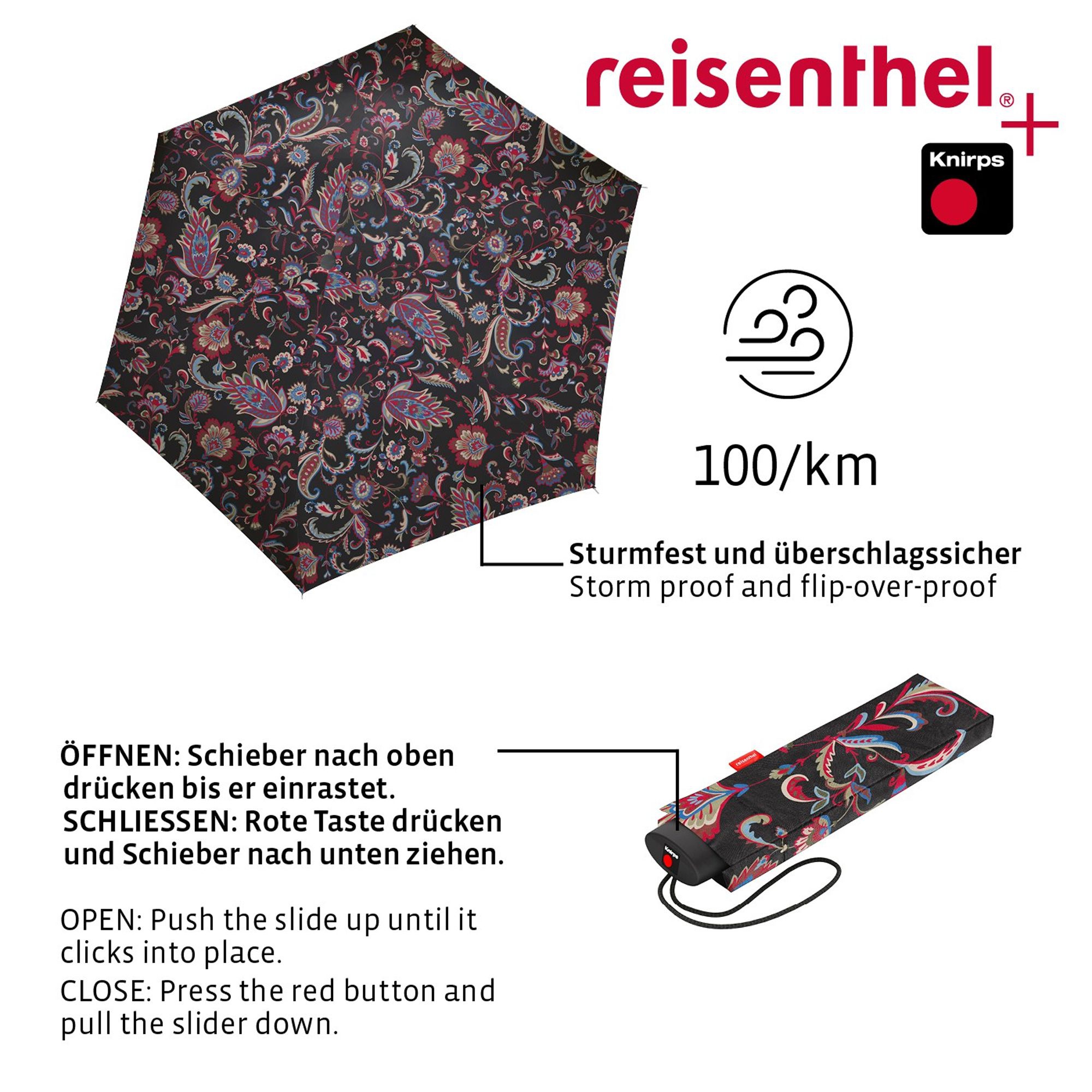 reisenthel - umbrella pocket mini - paisley black