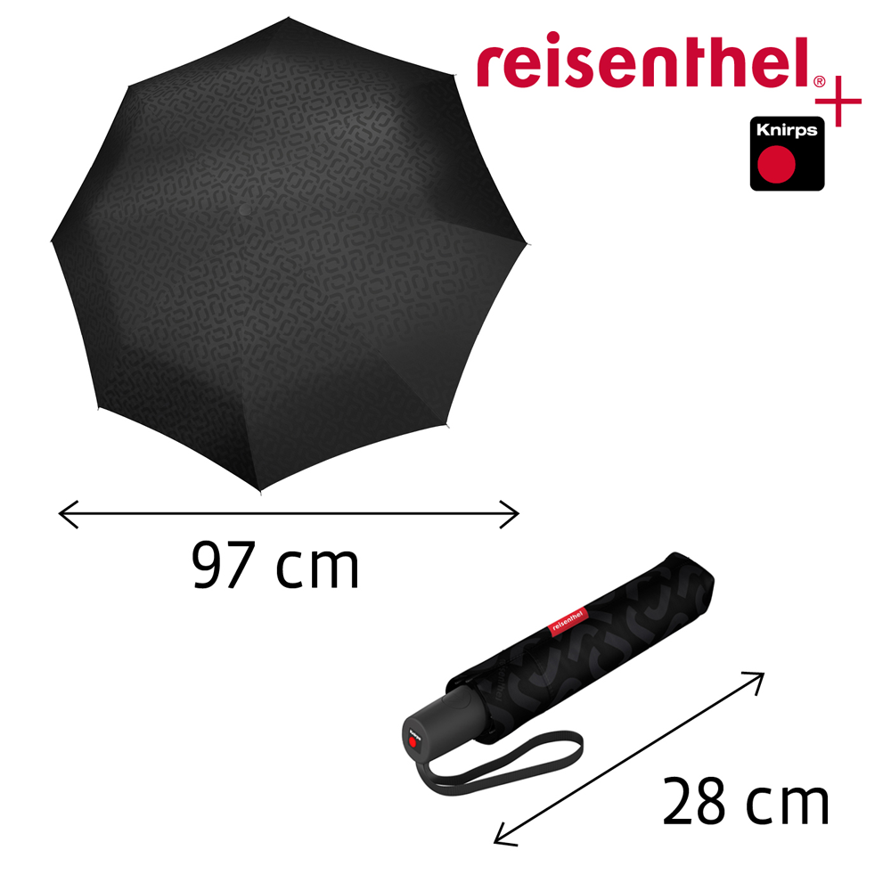 reisenthel - umbrella pocket duomatic - signature black hot print