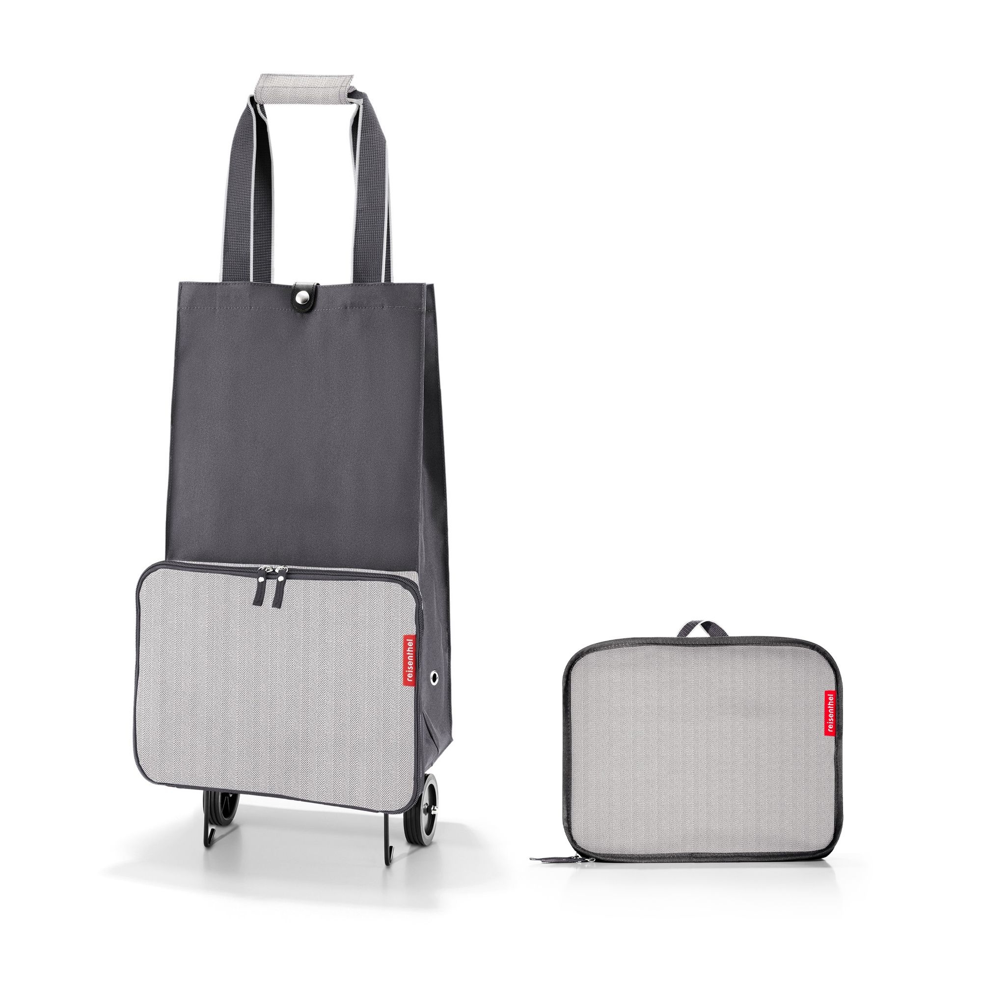 reisenthel - foldabletrolley - herringbone grey