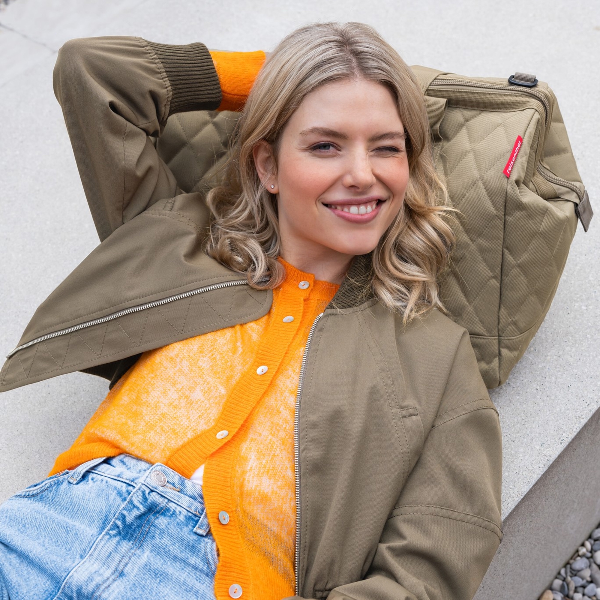 reisenthel - allrounder L - rhombus olive reisenthel - allrounder L - rhombus olive