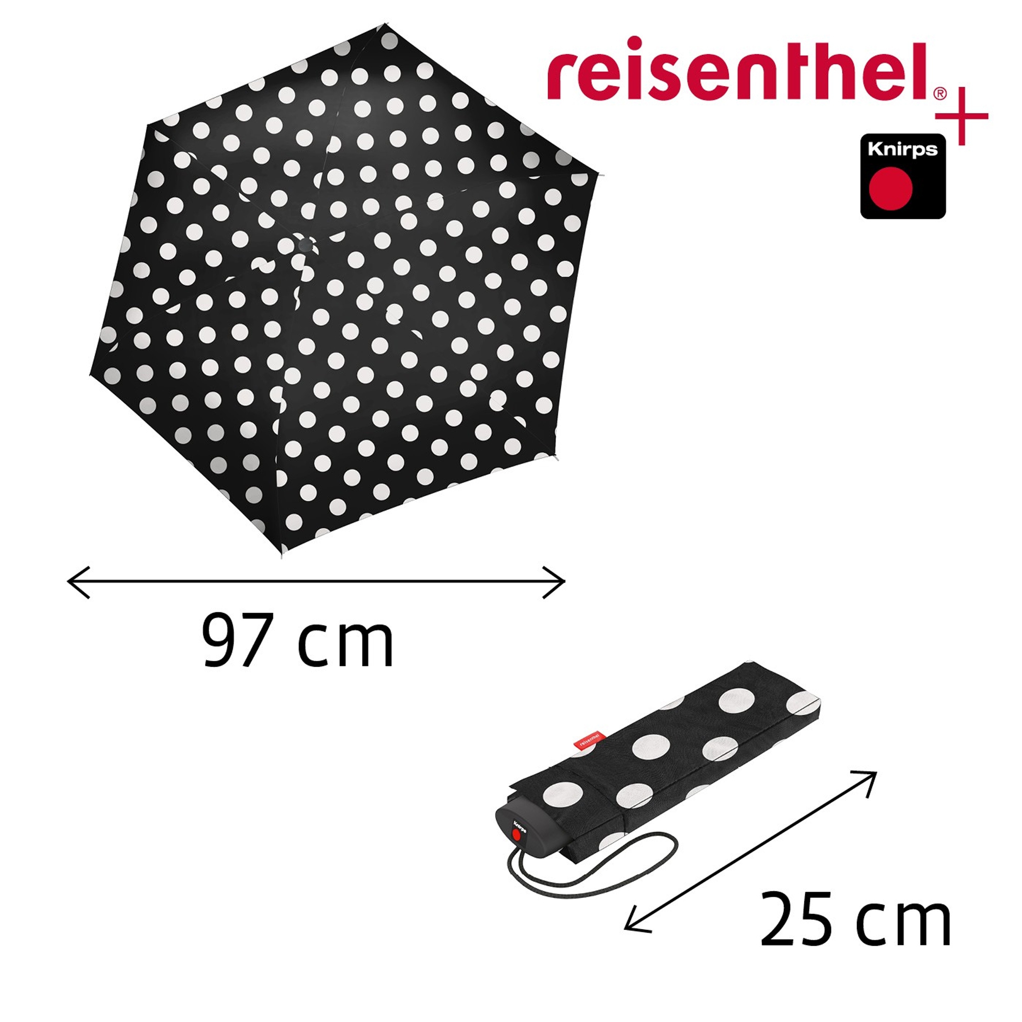 reisenthel - umbrella pocket mini - dots white