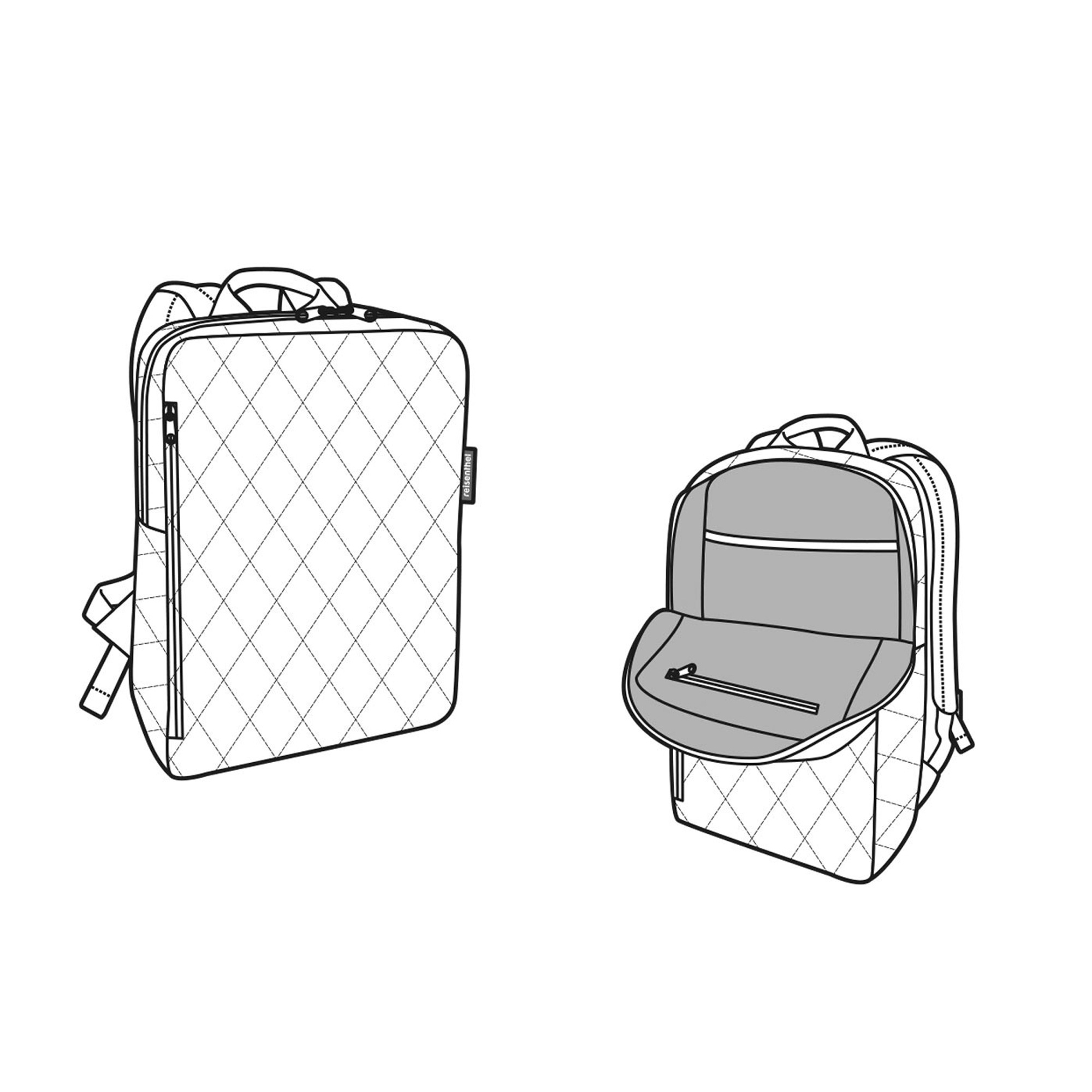 reisenthel - classic backpack M - rhombus ginger