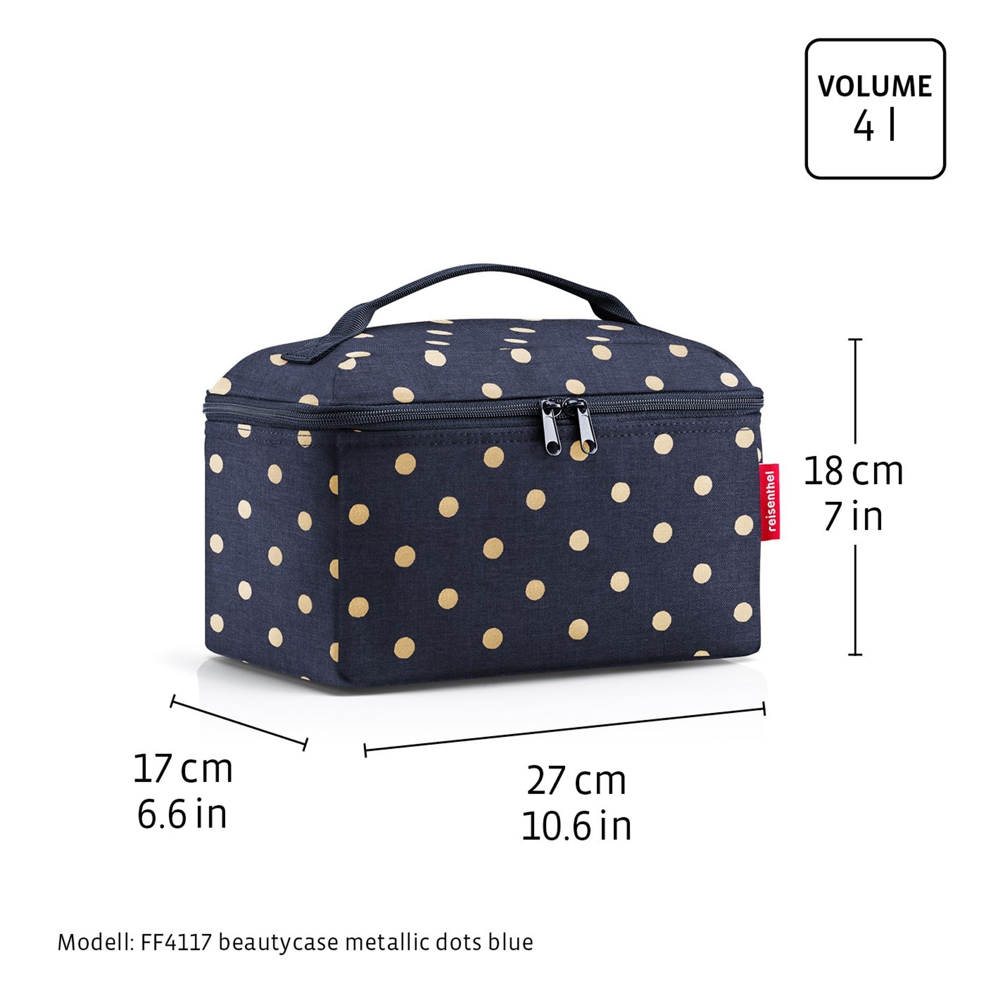 reisenthel - beautycase set # 1 - metallic dots blue