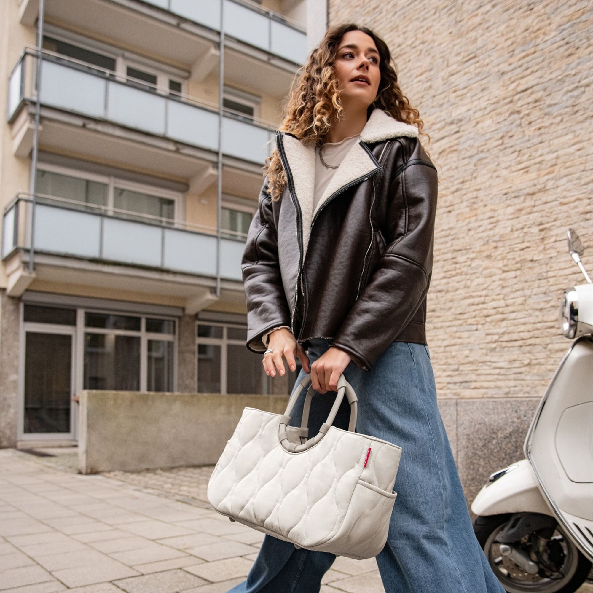 reisenthel - loopshopper M - puffer stone