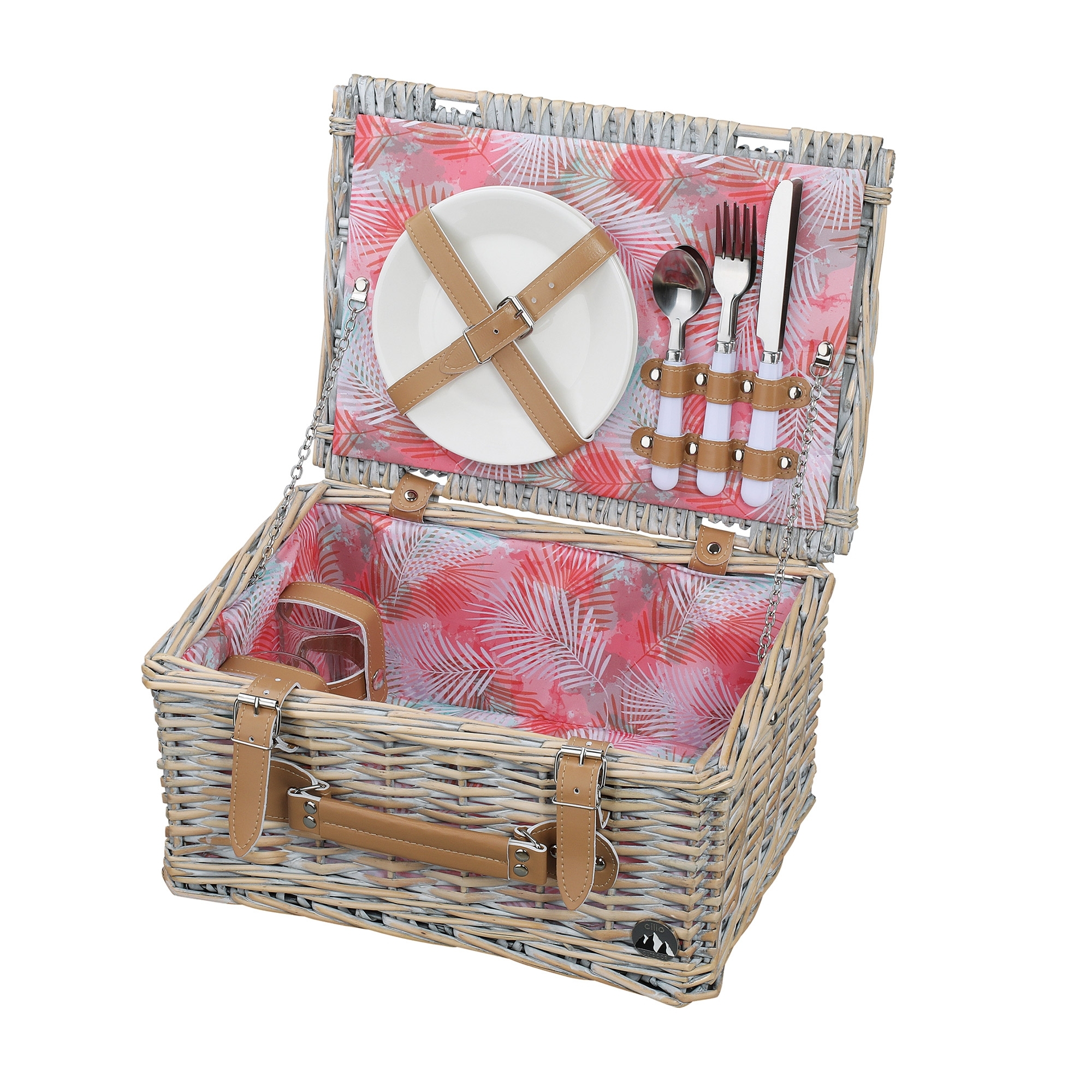cilio - Picknick-Korb TORINO, grau