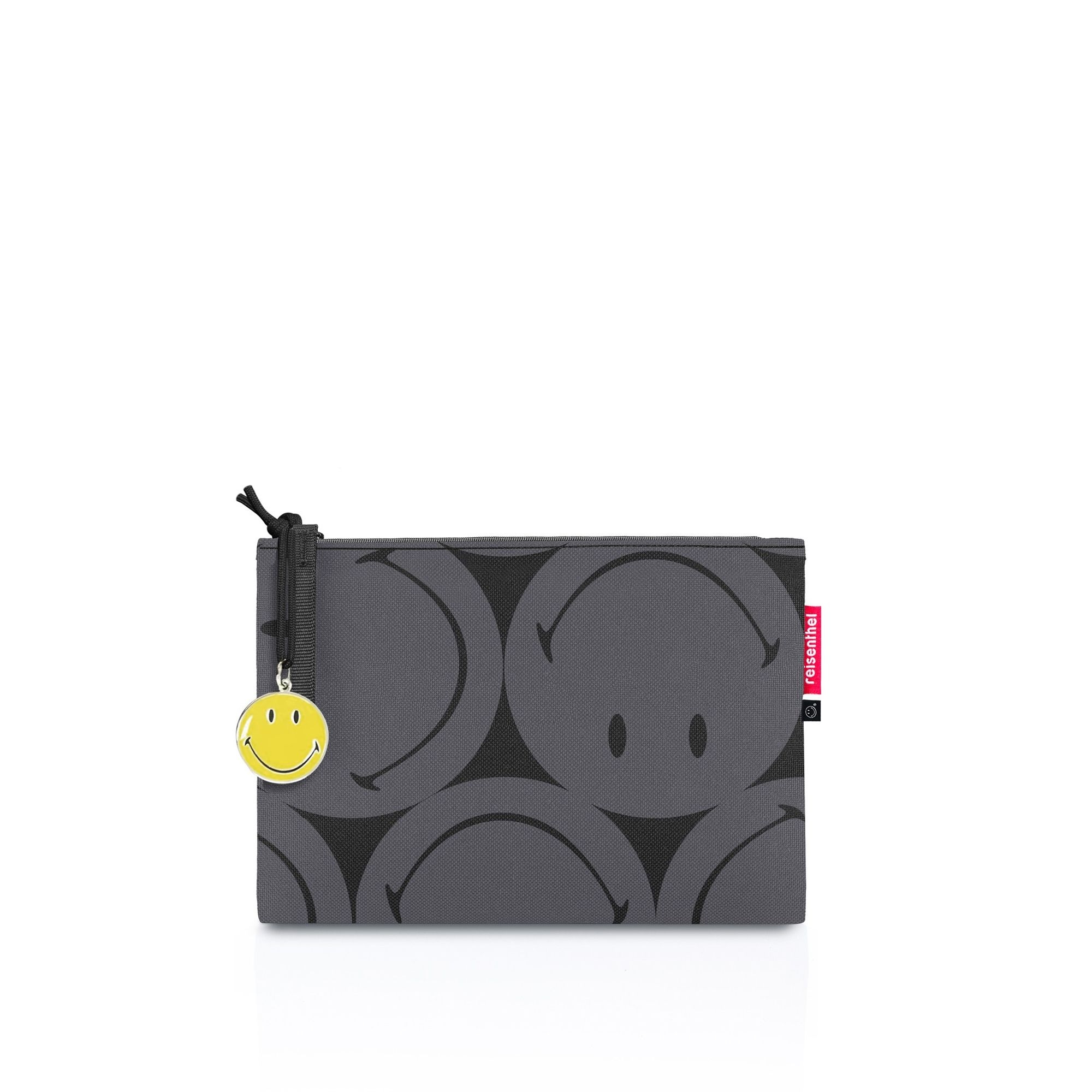 Kosmetiktasche mit Smiley-Muster und Reißverschluss