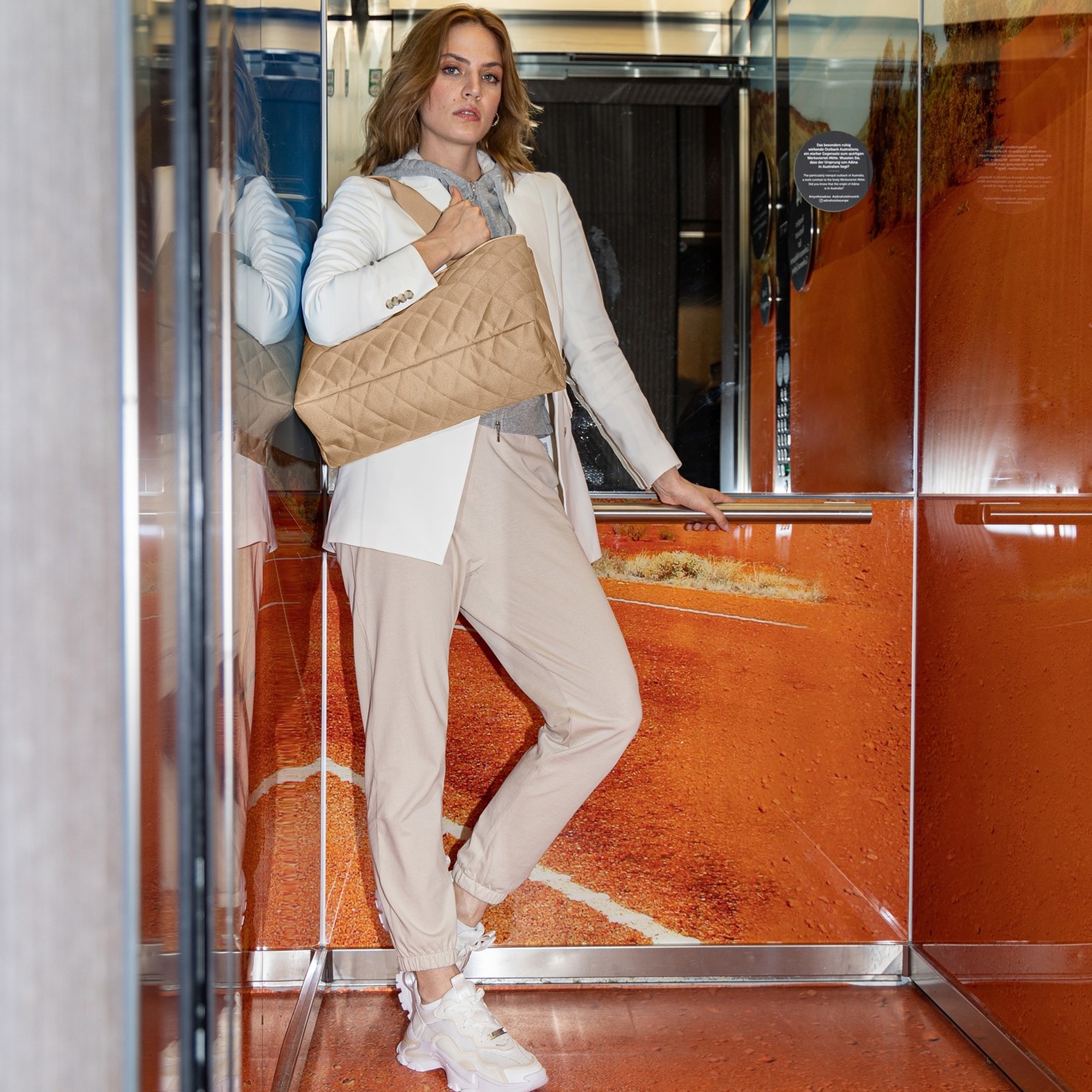 reisenthel - classic shopper L - rhombus ginger