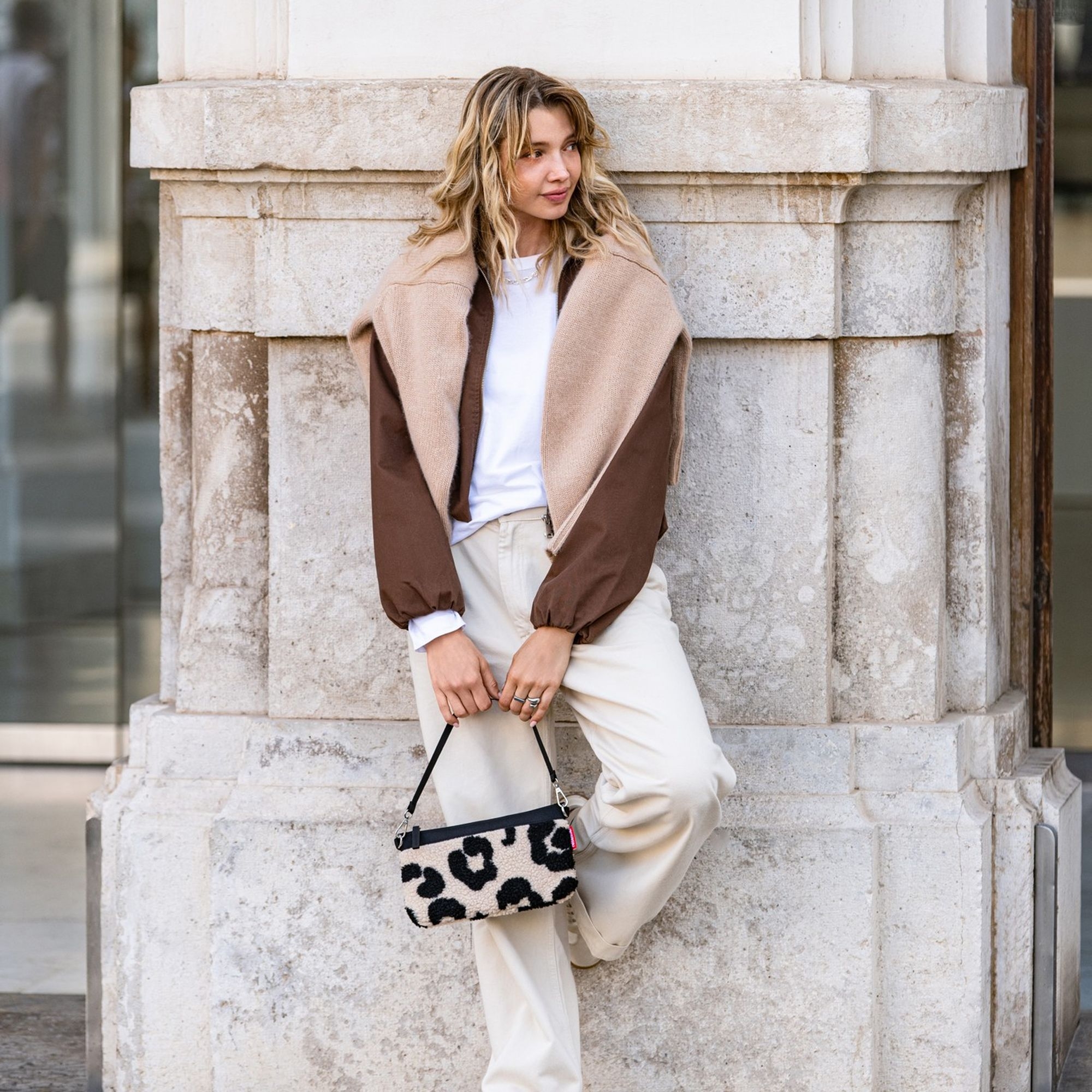 reisenthel - mini pouch -  teddy leo cream
