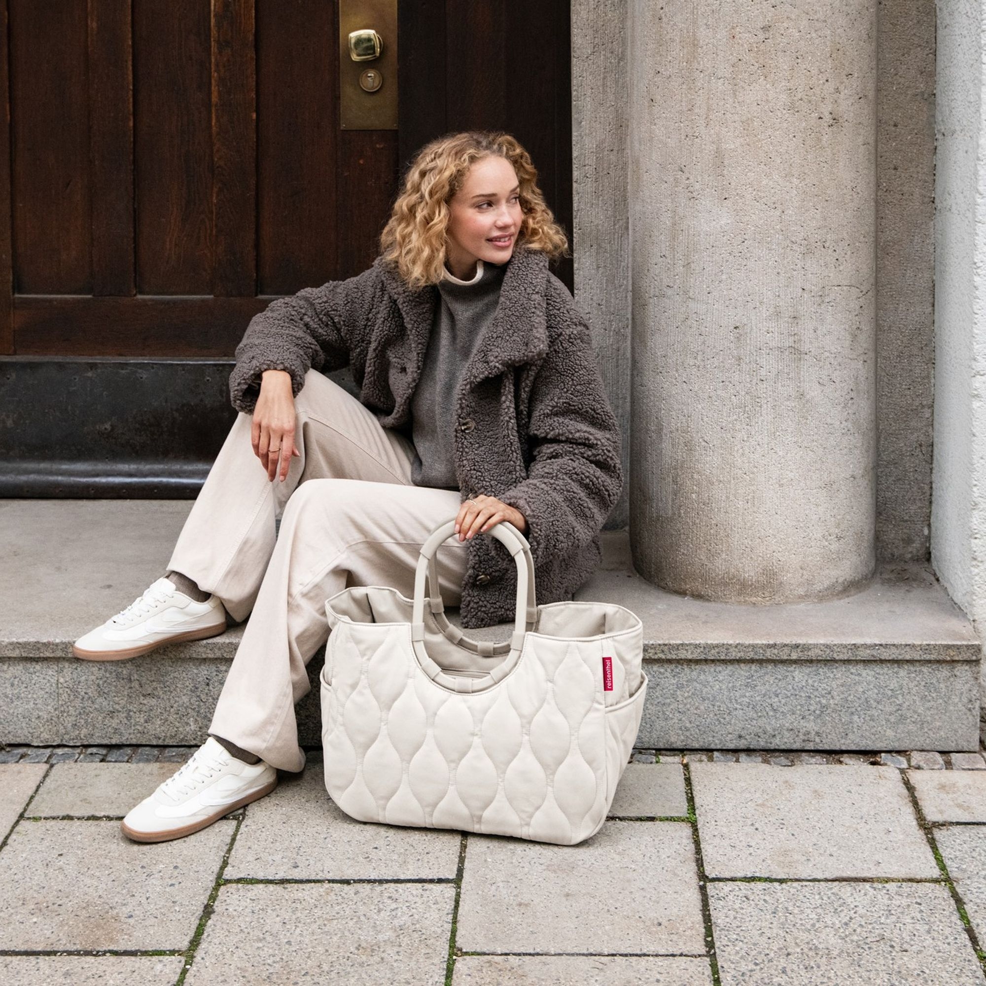 reisenthel - loopshopper L - puffer stone