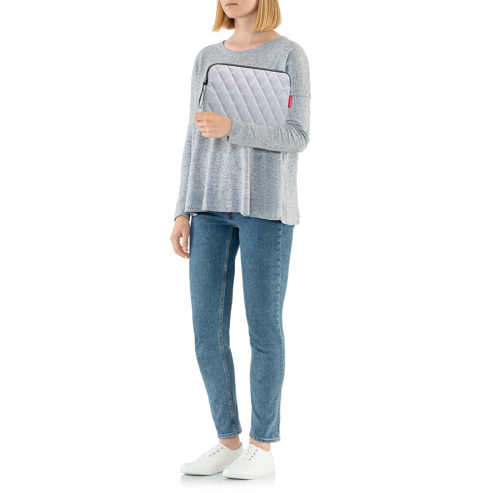 reisenthel - netbook sleeve - rhombus light grey
