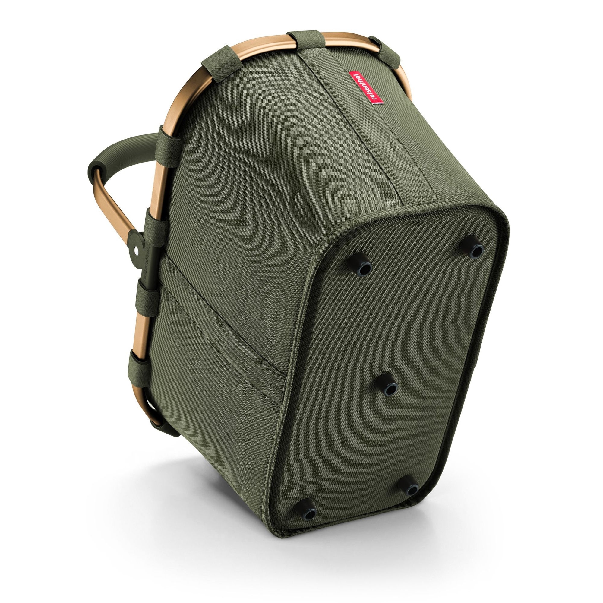 Olivegrüne Reisenthel Korbtasche mit Standfüßen