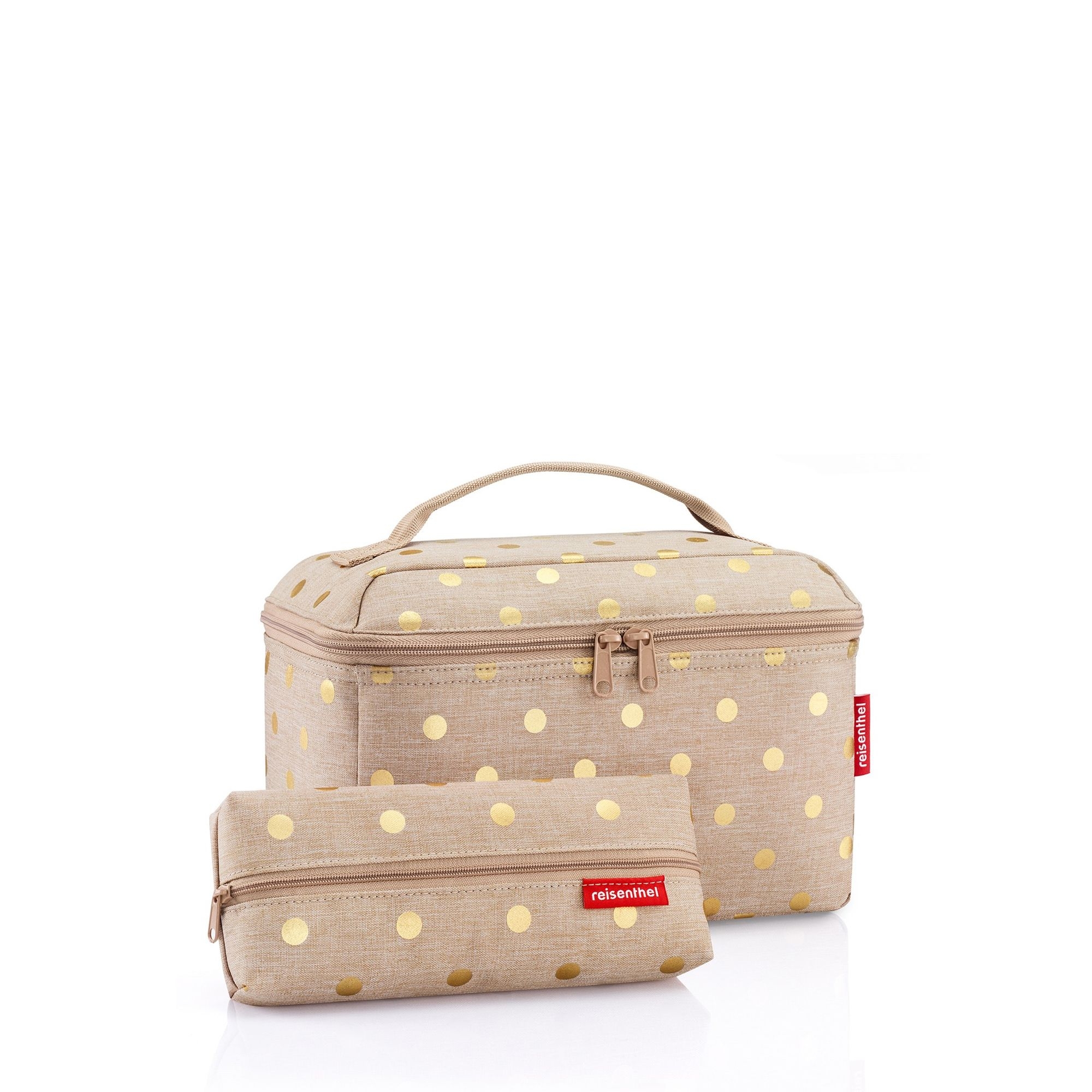 reisenthel - beautycase set # 1 - metallic dots coffee