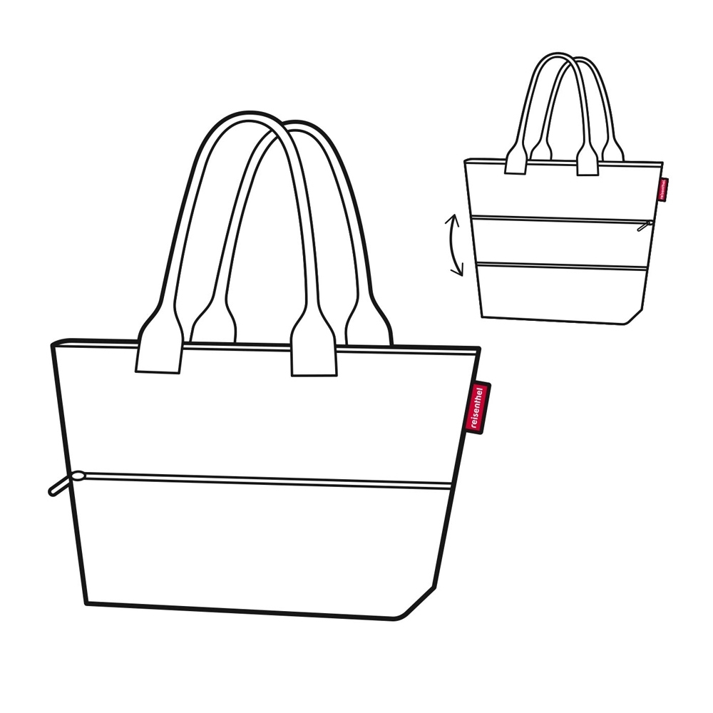 reisenthel - shopper e1 - leaves blue