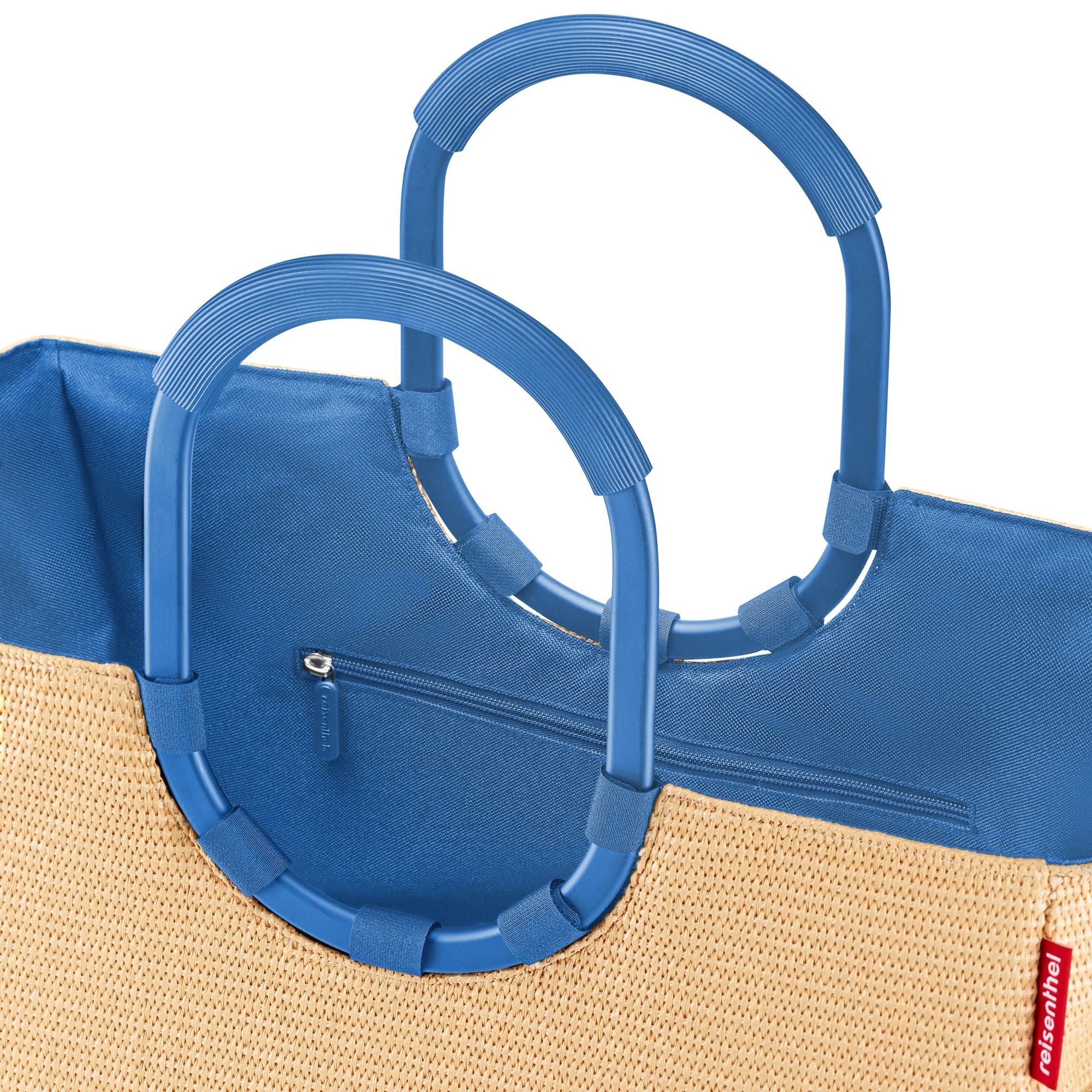 reisenthel - loopshopper L - frame raffia blue reisenthel - loopshopper L - frame raffia blue