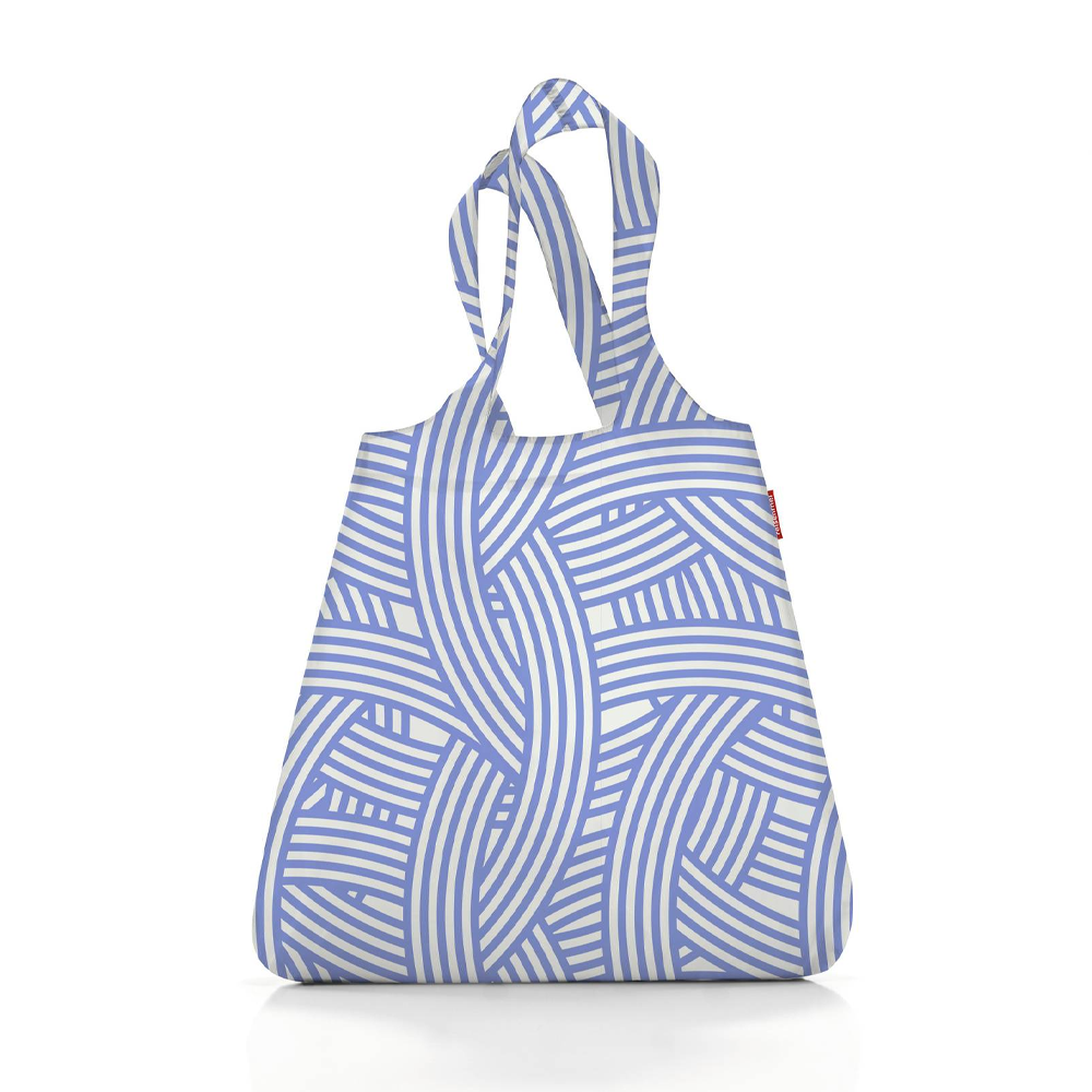 reisenthel - mini maxi shopper - zebra hellblau / weiß