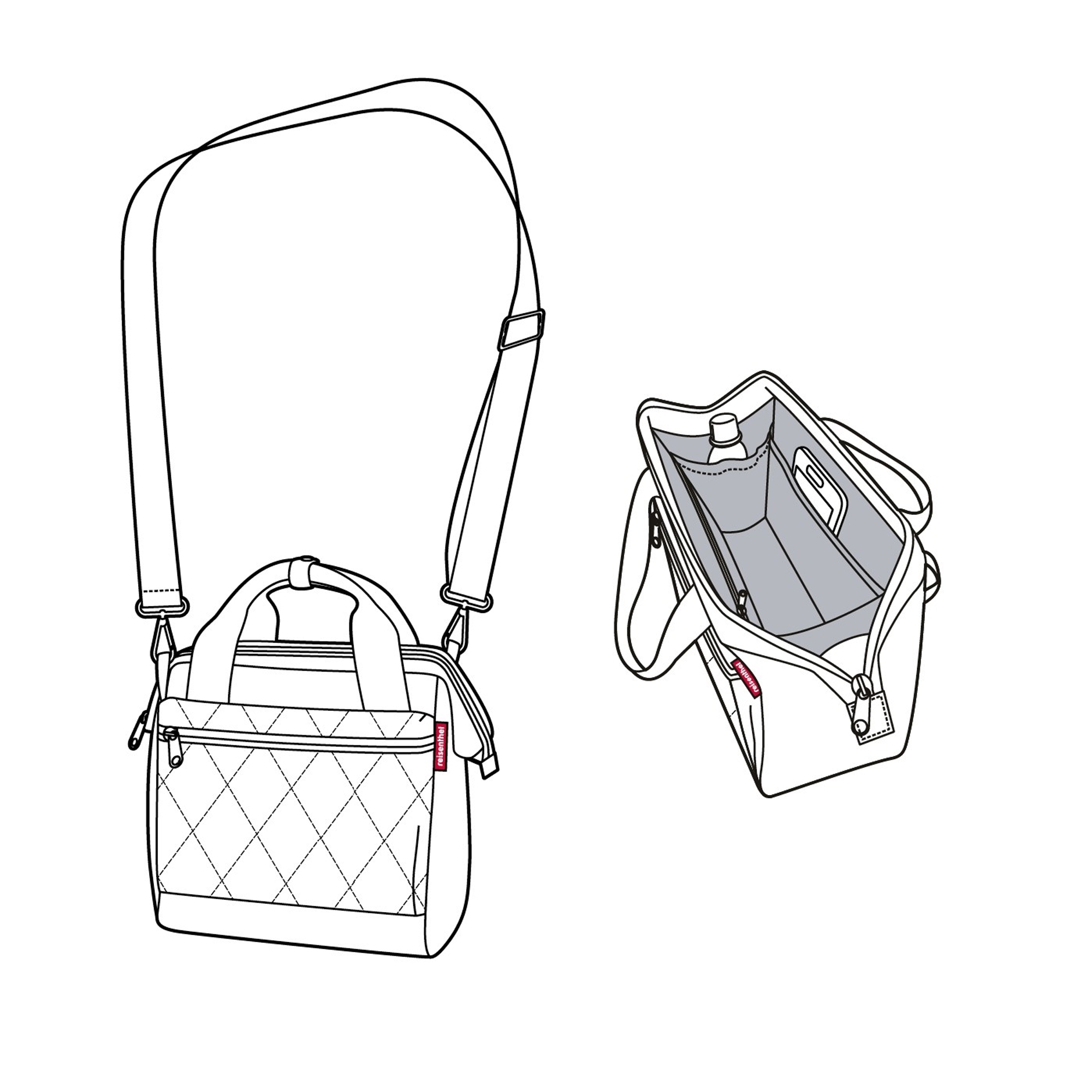 reisenthel - allrounder cross - rhombus midnight gold reisenthel - allrounder cross - rhombus midnight gold