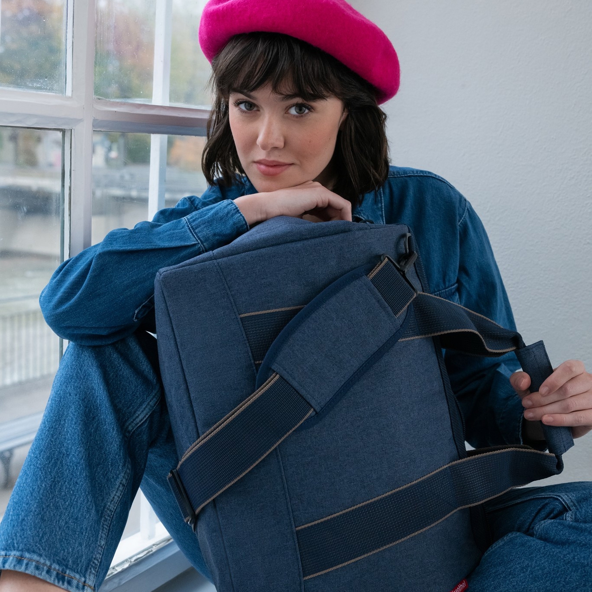 reisenthel - allrounder M - herringbone dark blue