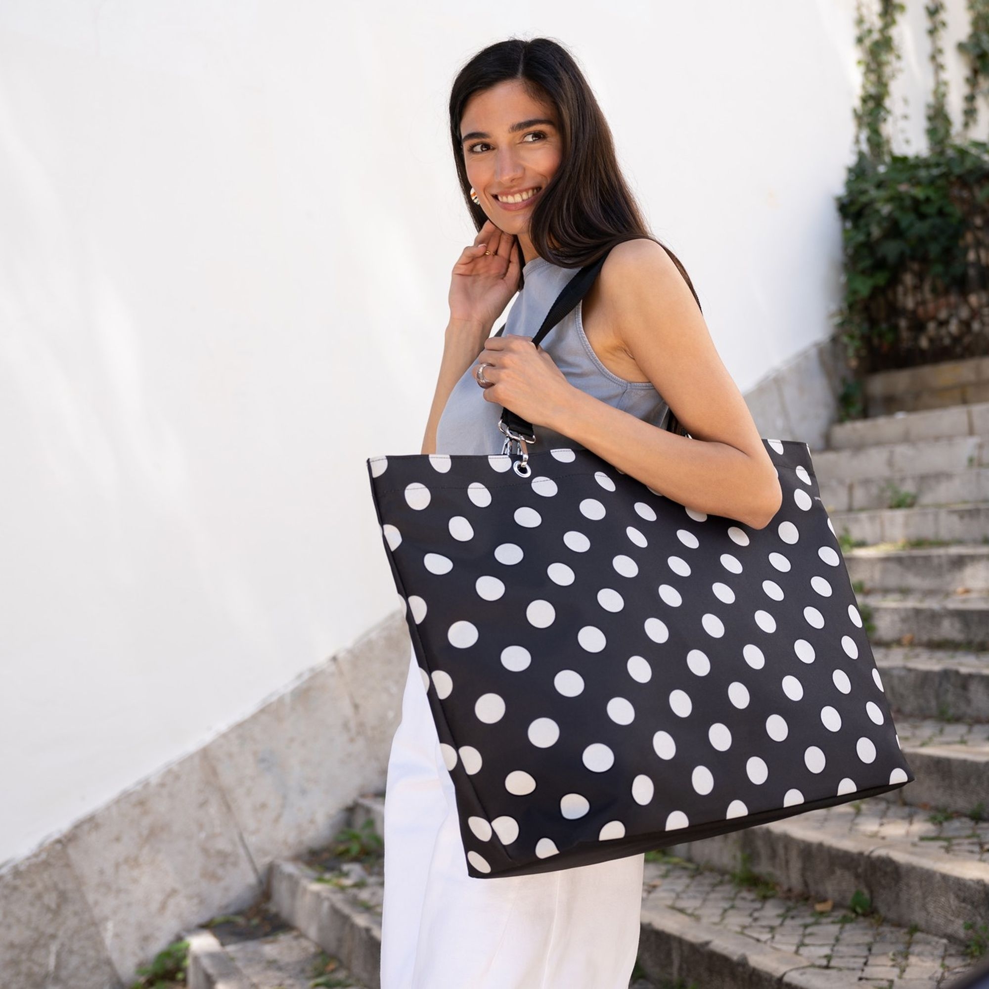 reisenthel - shopper XL - dots white reisenthel - shopper XL - dots white