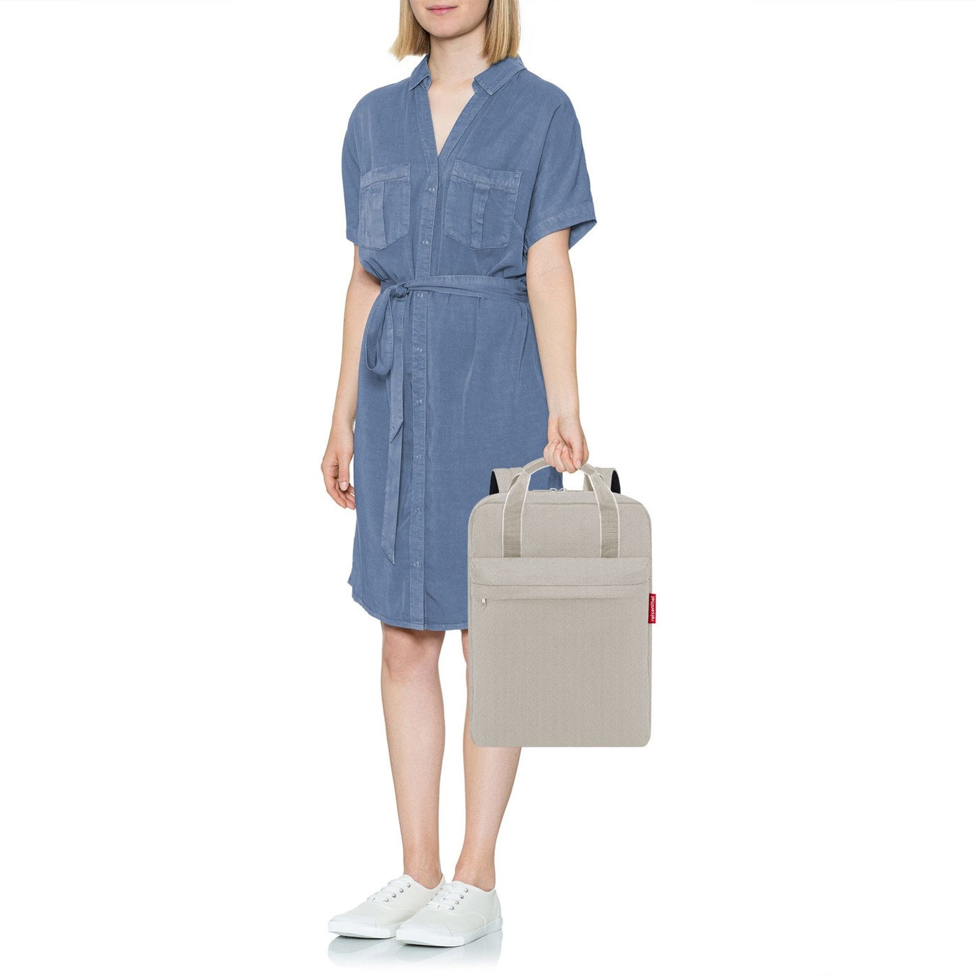 reisenthel - allday backpack m - herringbone sand reisenthel - allday backpack m - herringbone sand