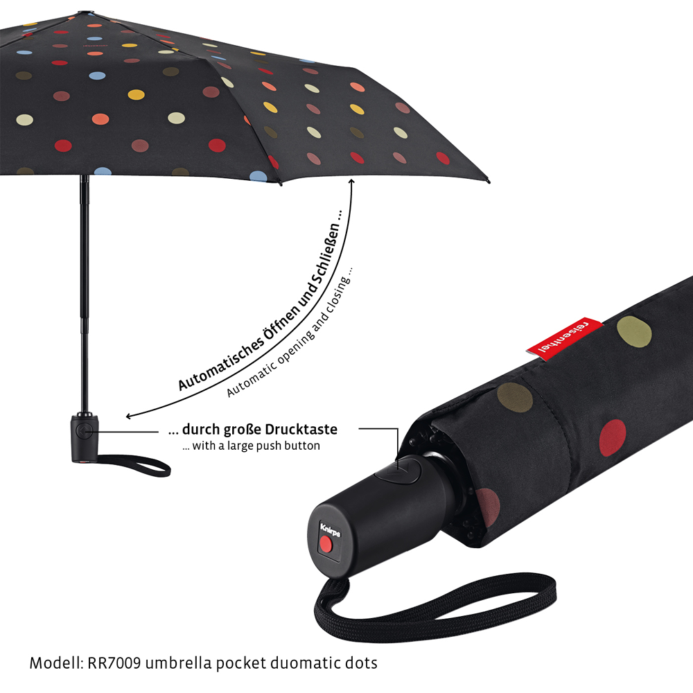 reisenthel - umbrella pocket duomatic - signature black hot print