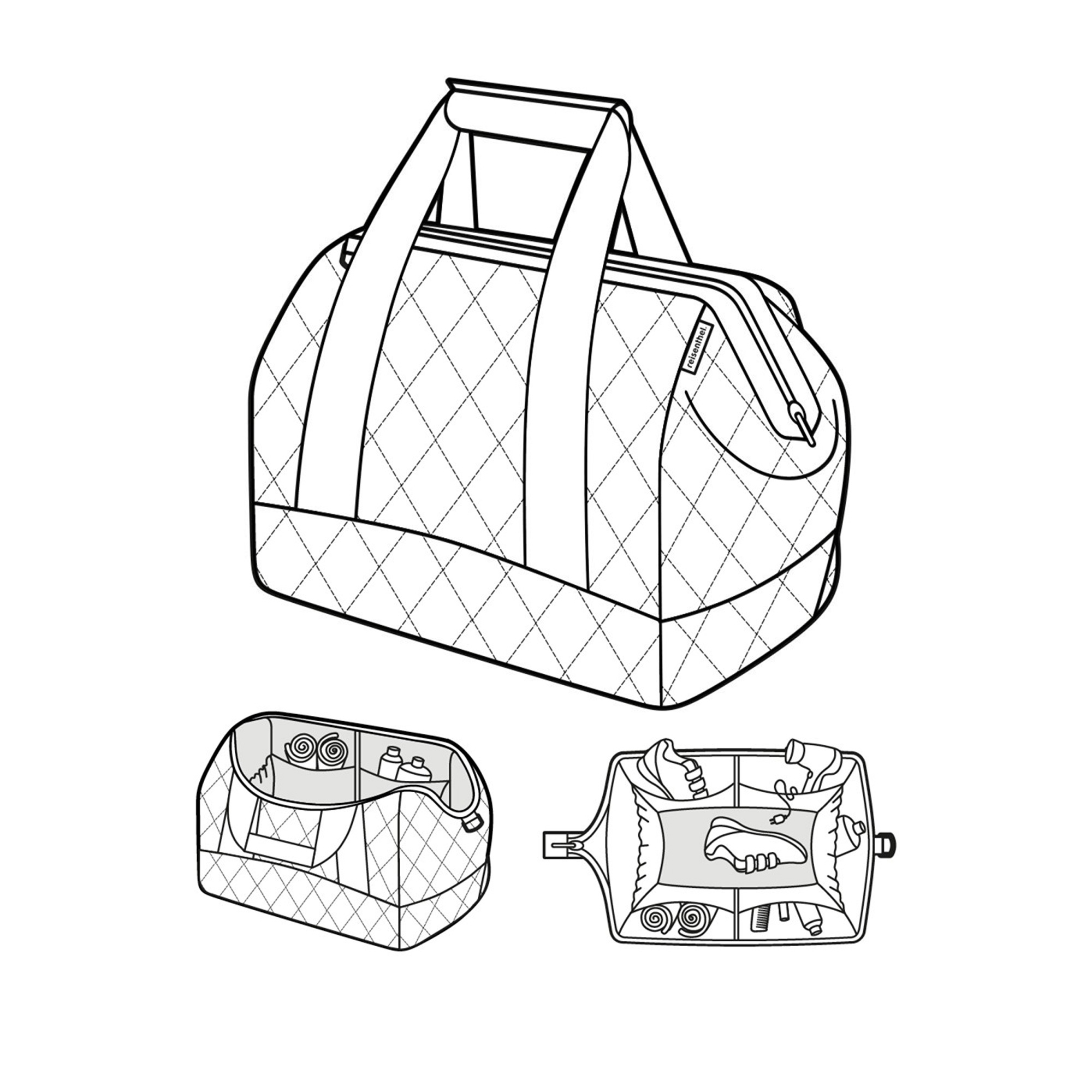 reisenthel - allrounder L - rhombus olive reisenthel - allrounder L - rhombus olive
