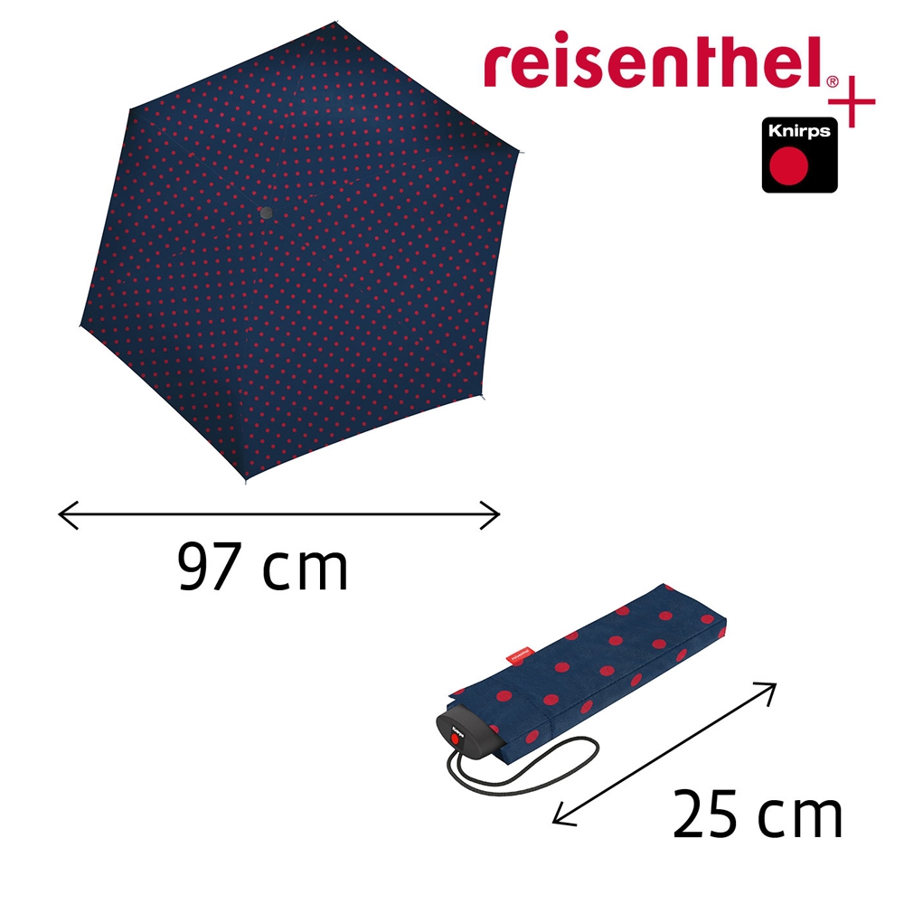 reisenthel - umbrella pocket mini - mixed dots red