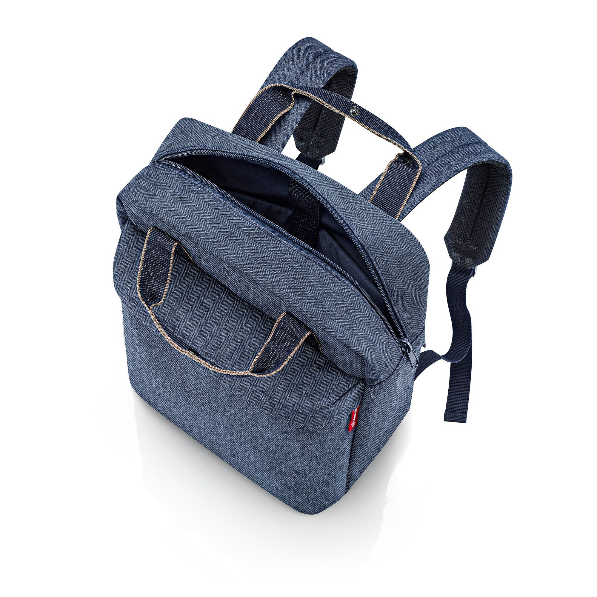 reisenthel - allday backpack m - herringbone dark blue