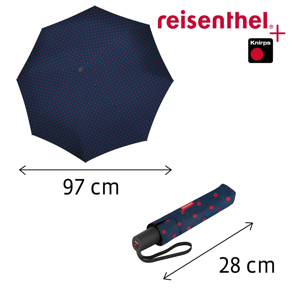 reisenthel - umbrella pocket duomatic - mixed dots red
