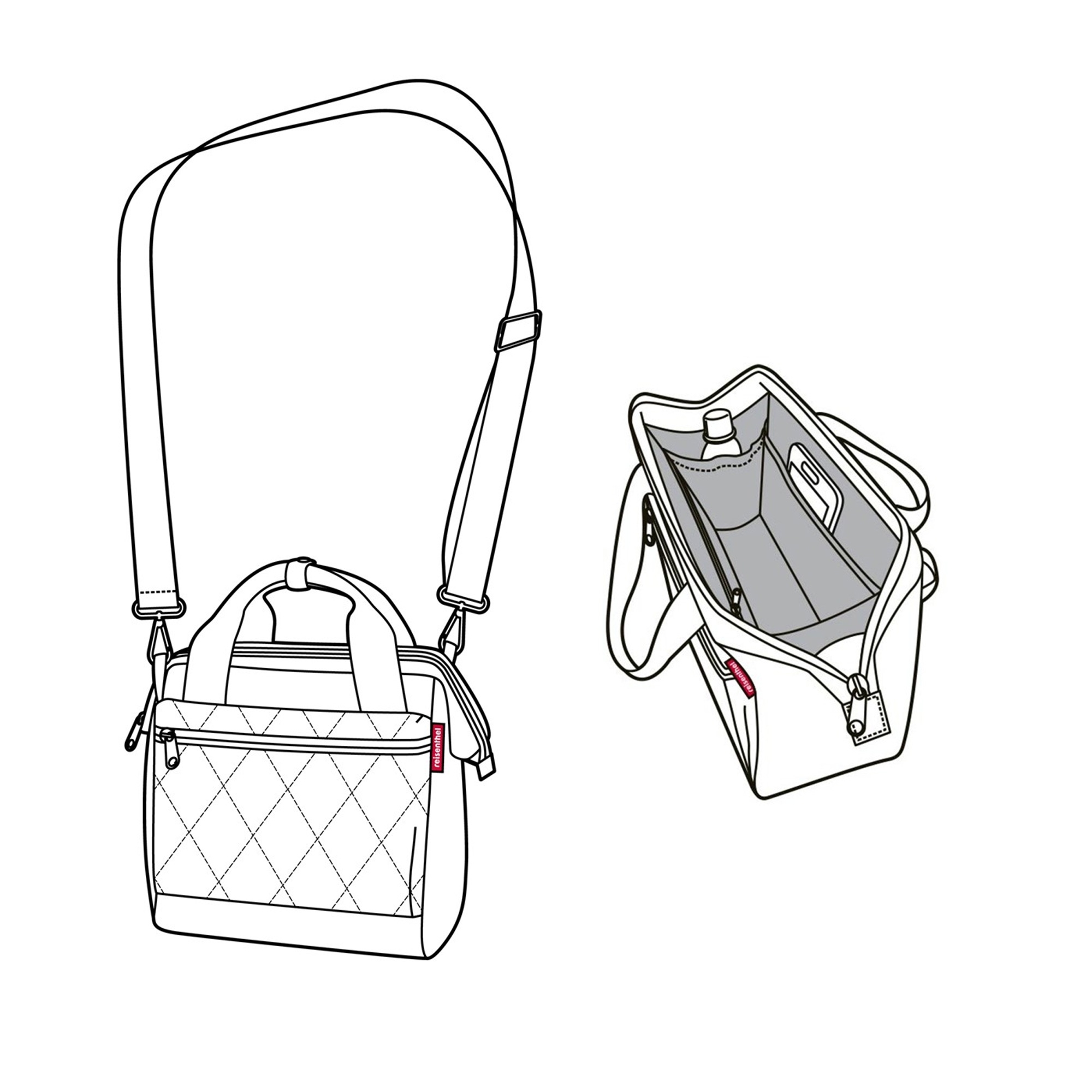 reisenthel - allrounder cross - rhombus olive reisenthel - allrounder cross - rhombus olive