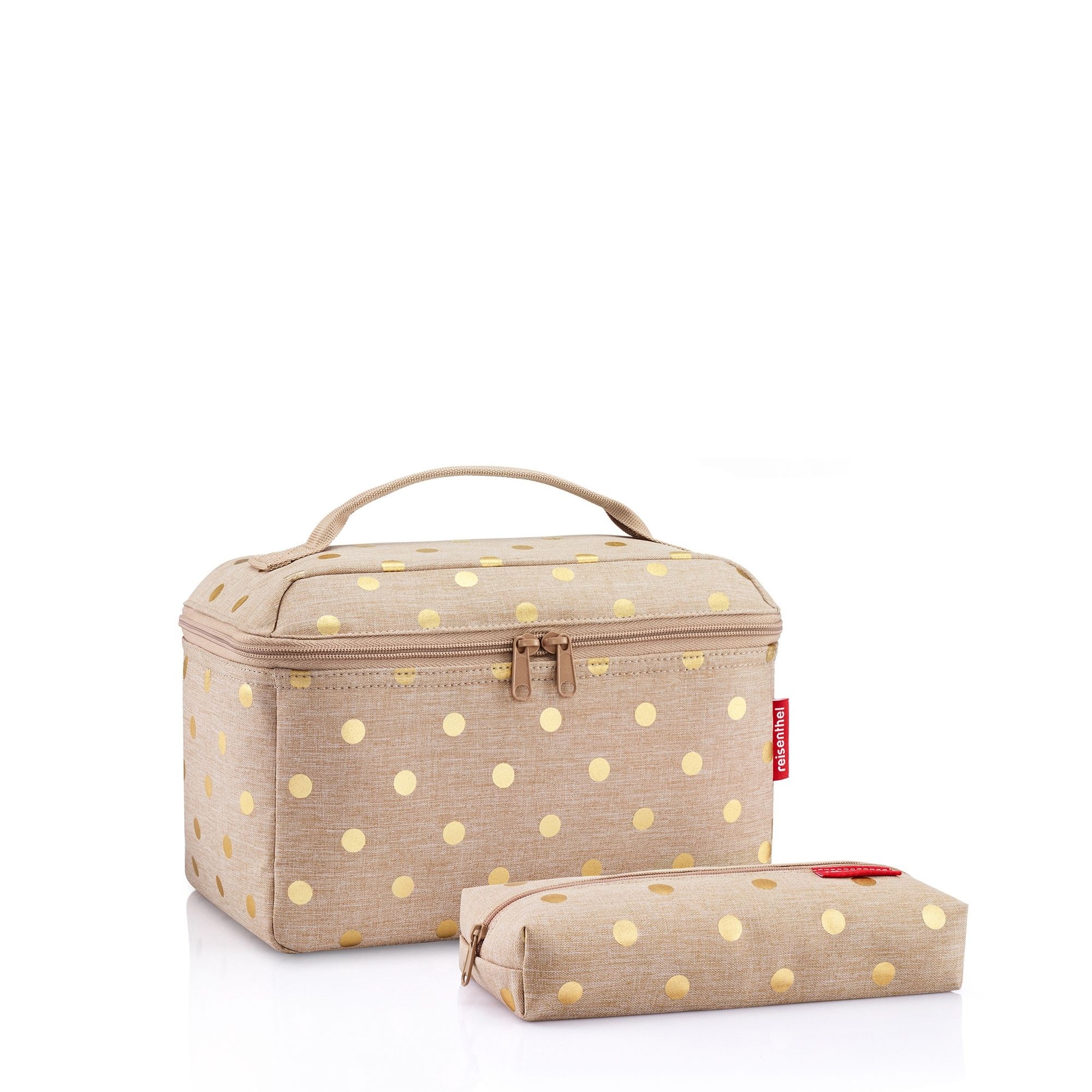 reisenthel - beautycase set # 1 - metallic dots coffee