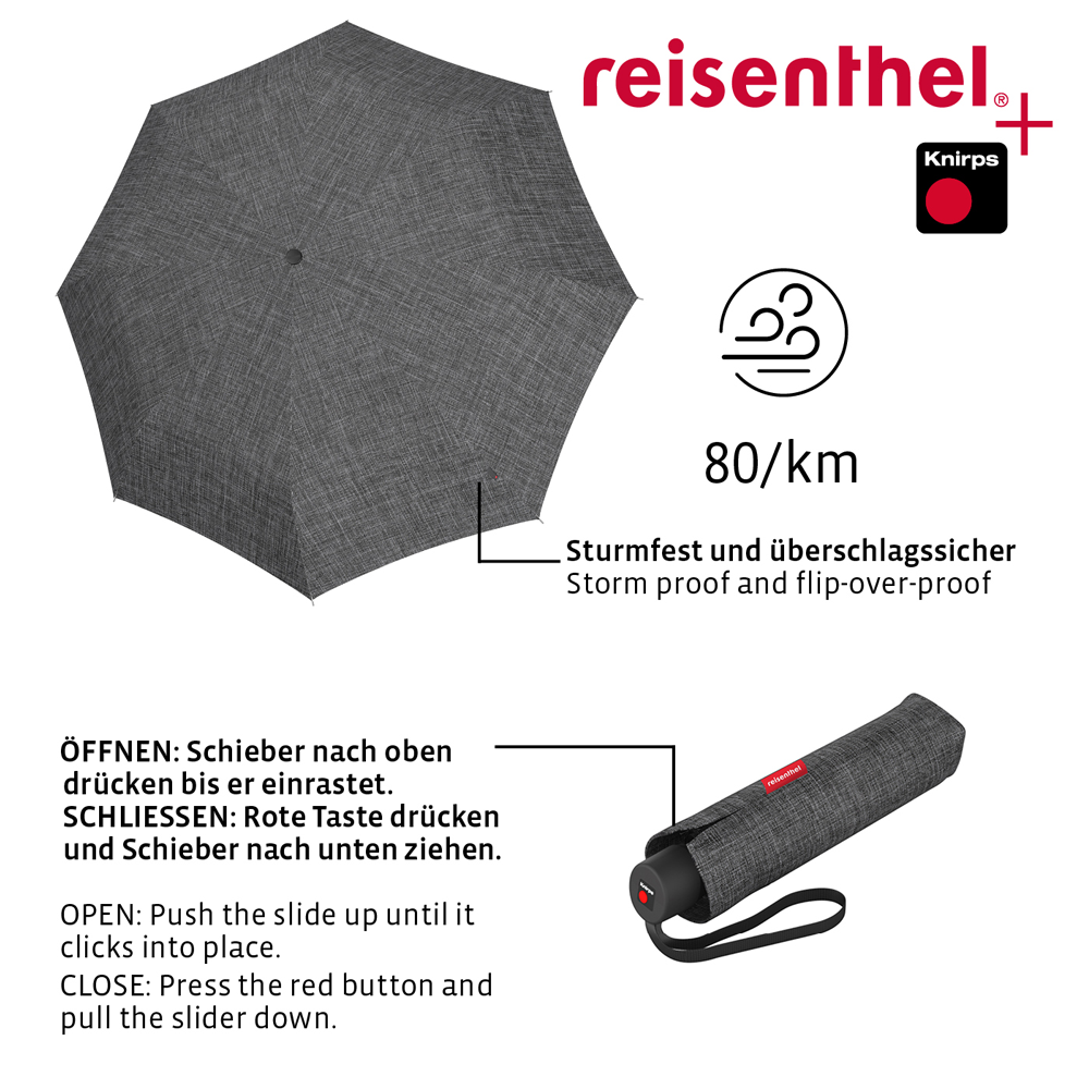 reisenthel - umbrella pocket classic - twist silver