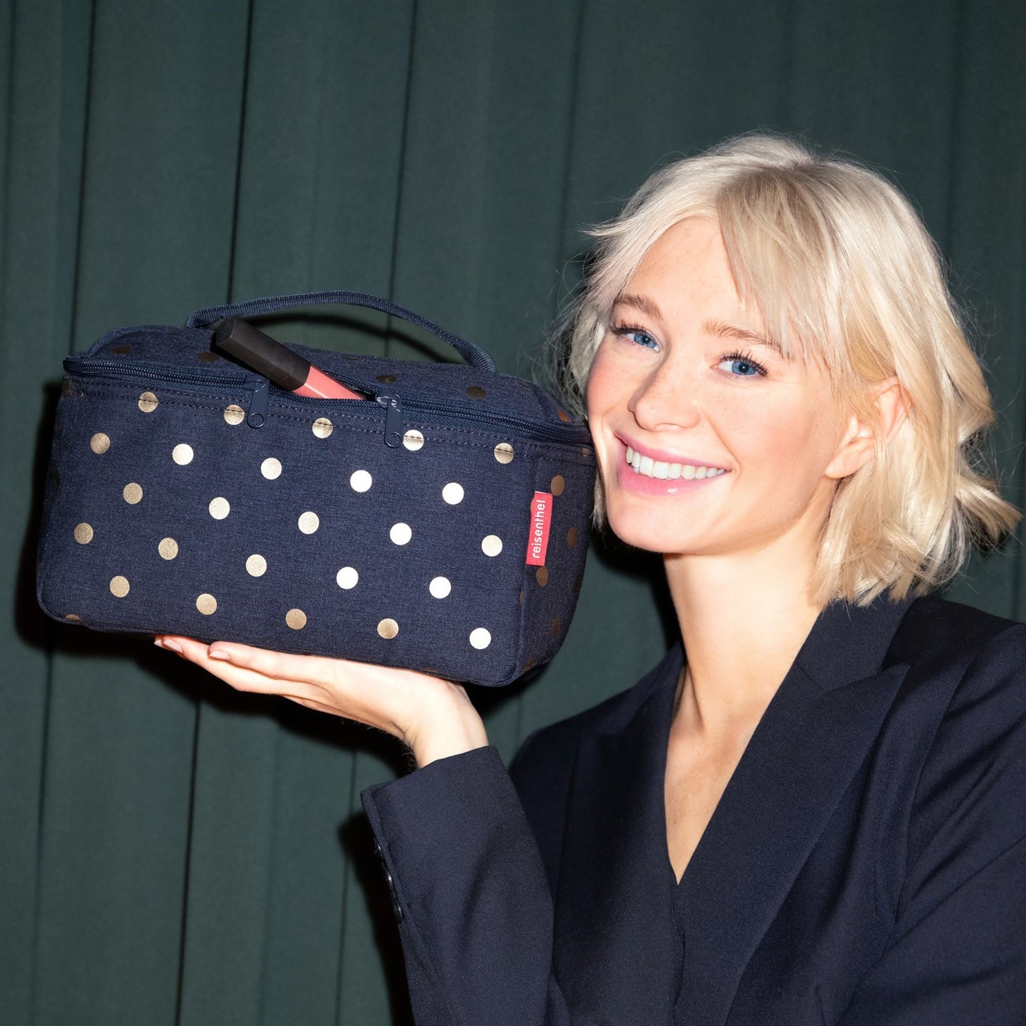 reisenthel - beautycase set # 1 - metallic dots blue