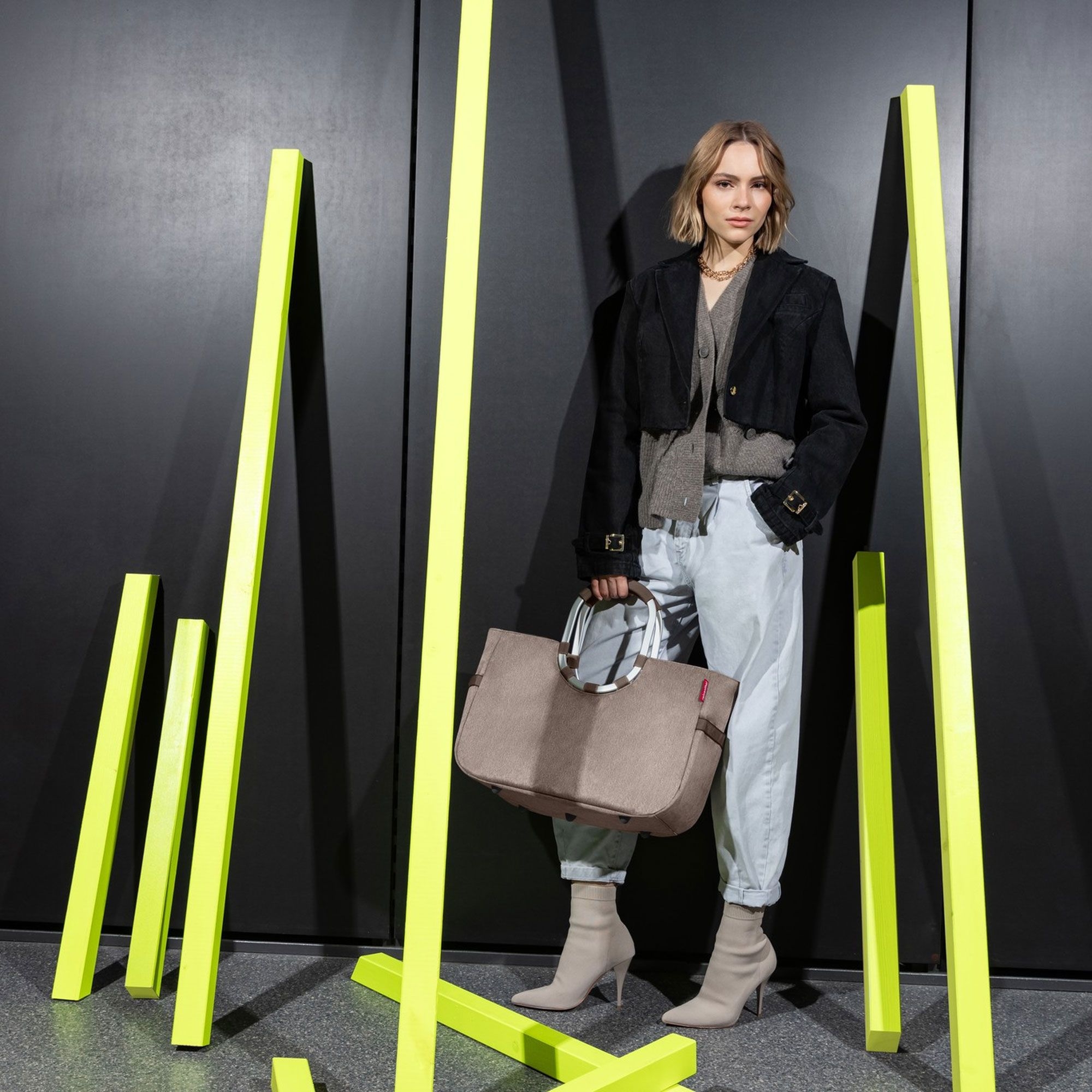 reisenthel - loopshopper L - herringbone mokka