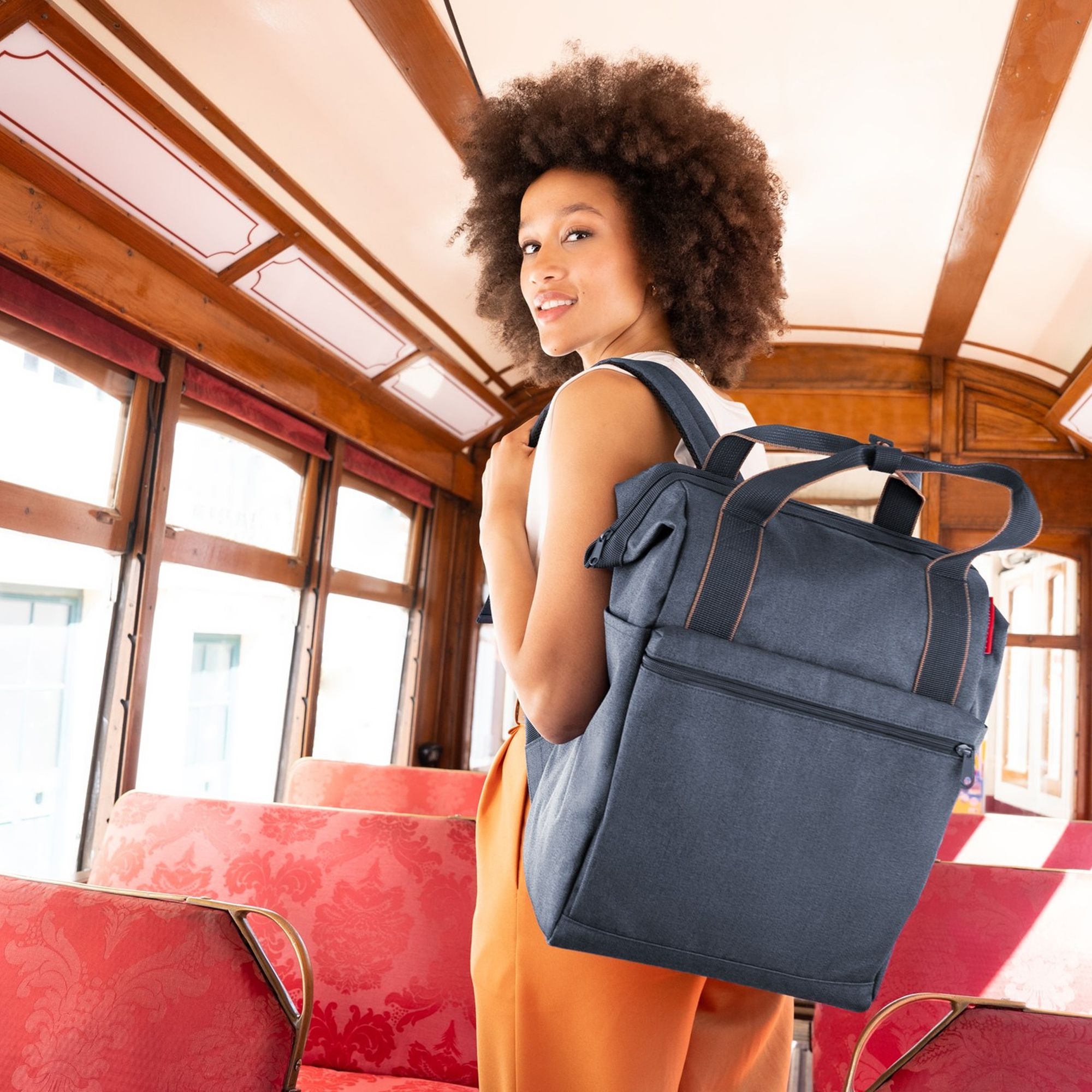 reisenthel - allrounder R large - herringbone dark blue