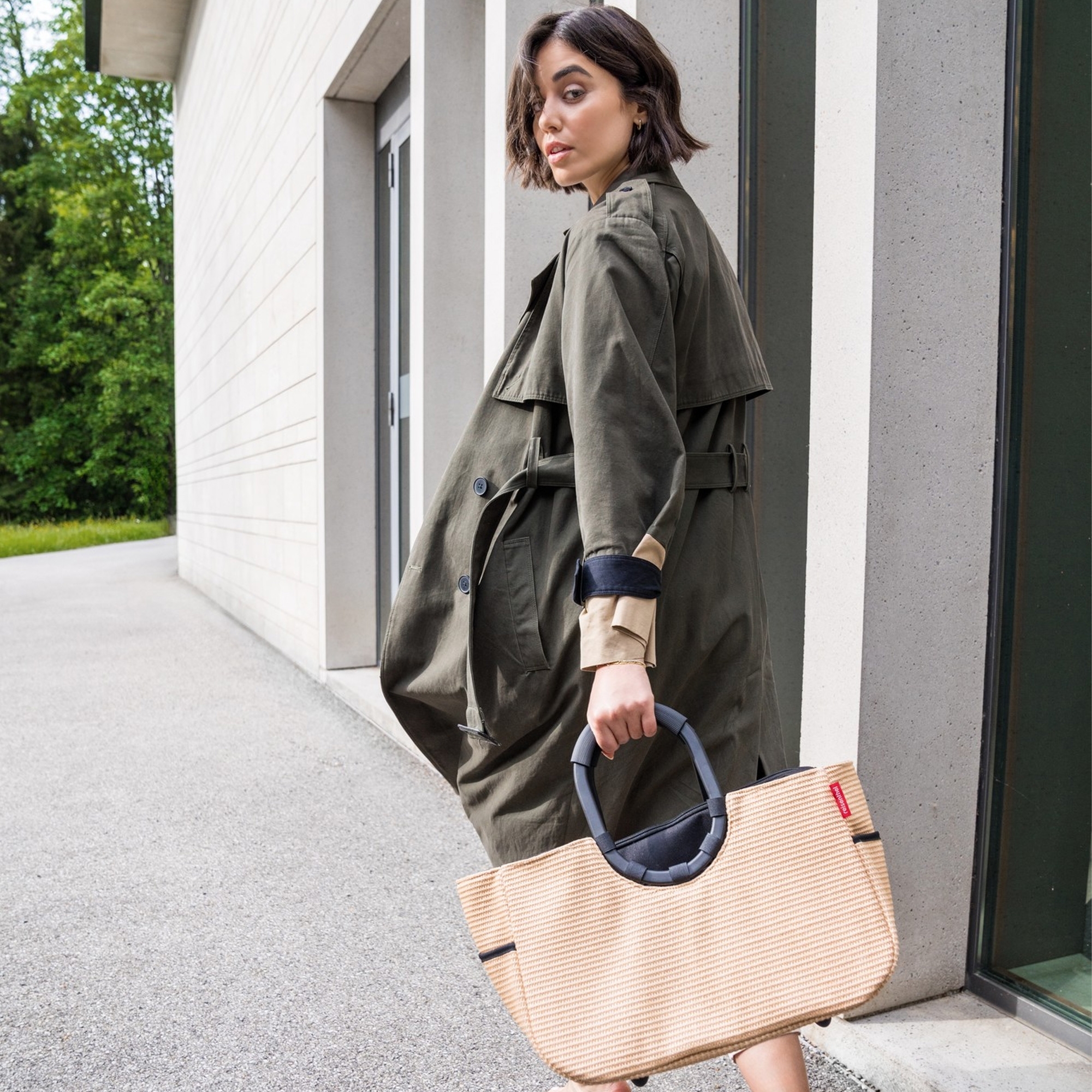 reisenthel - loopshopper M - frame raffia black