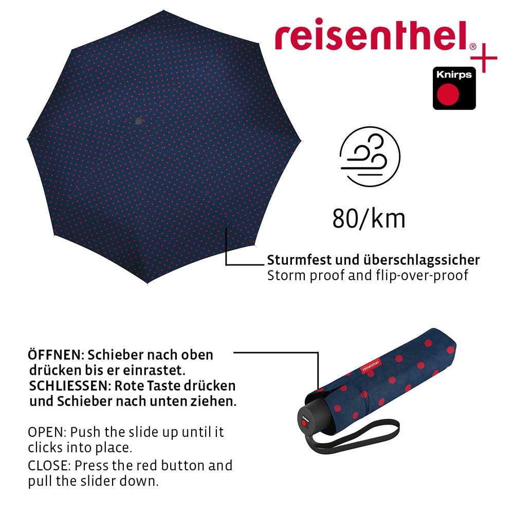reisenthel - umbrella pocket classic - mixed dots red