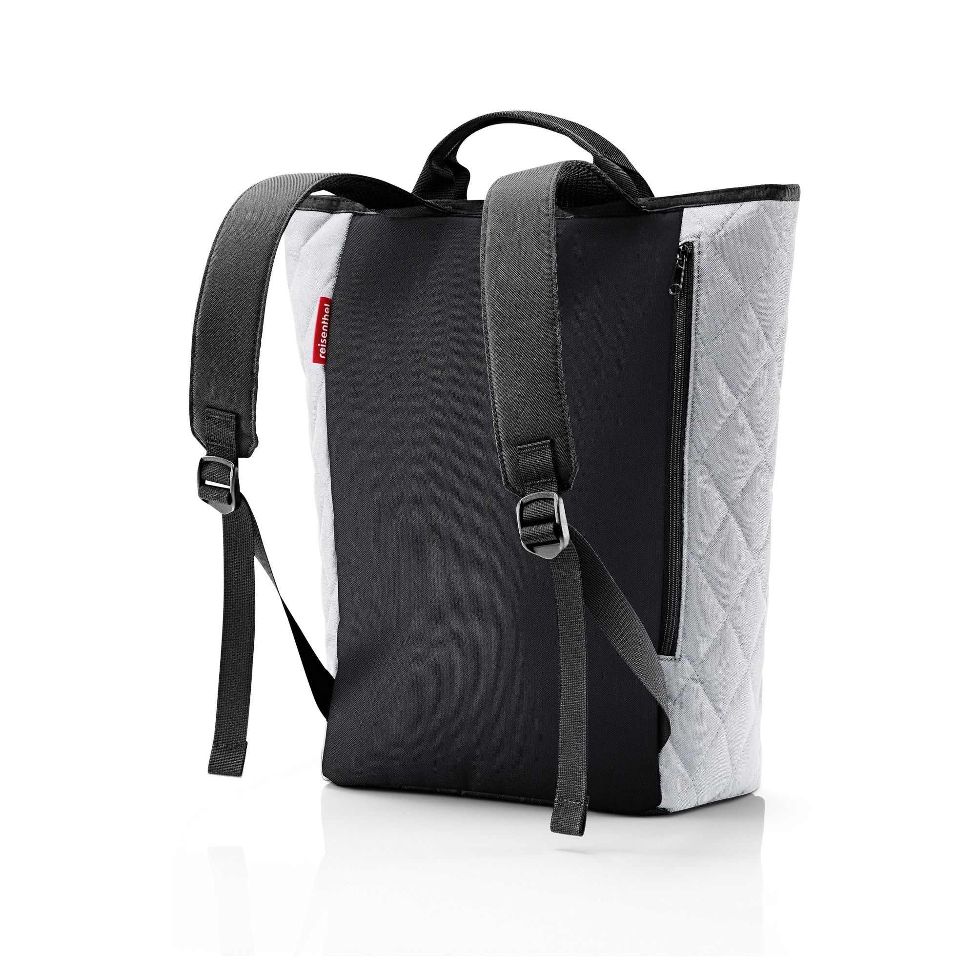 reisenthel - shopper backpack -  rhombus light grey