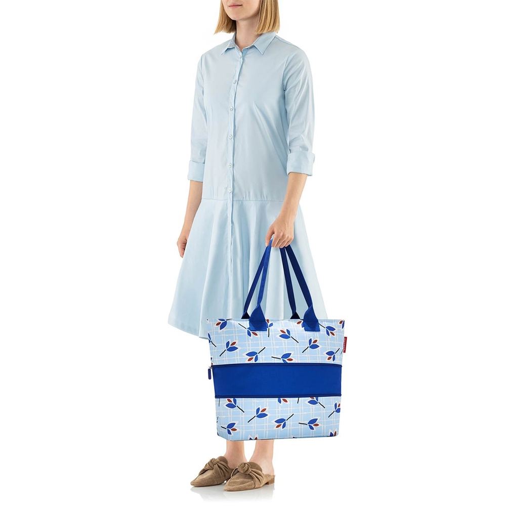 reisenthel - shopper e1 - leaves blue