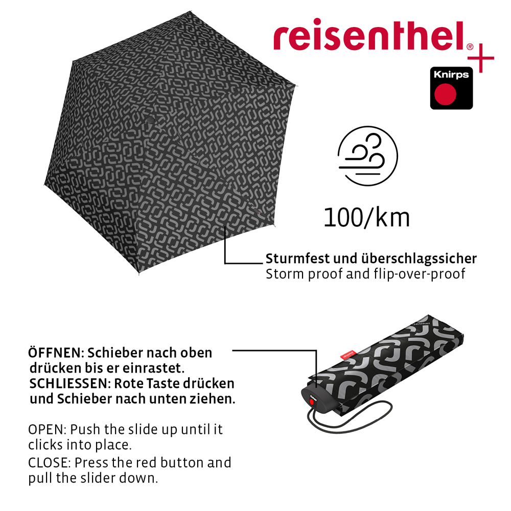 reisenthel - umbrella pocket mini - signature black