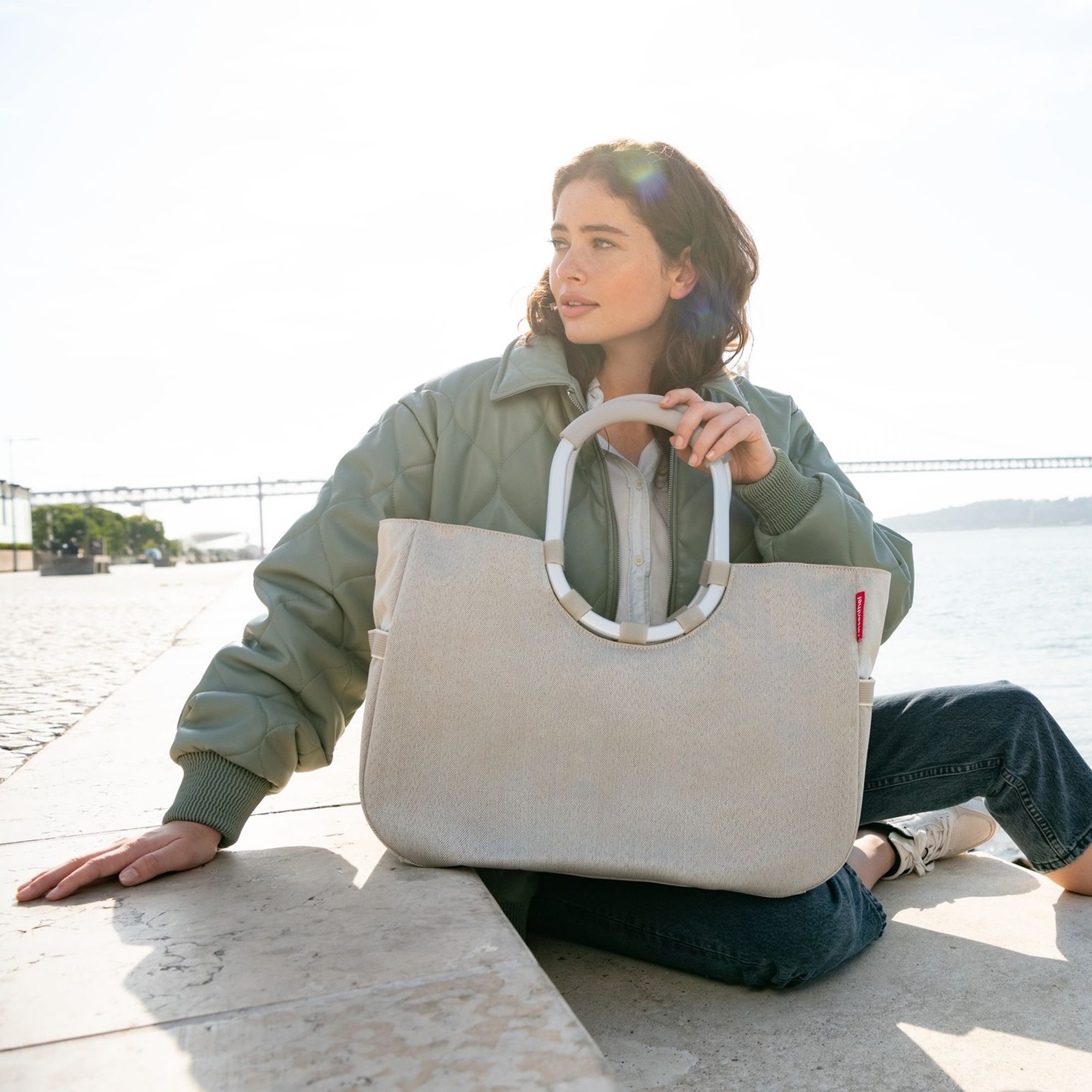 reisenthel - loopshopper L - herringbone sand