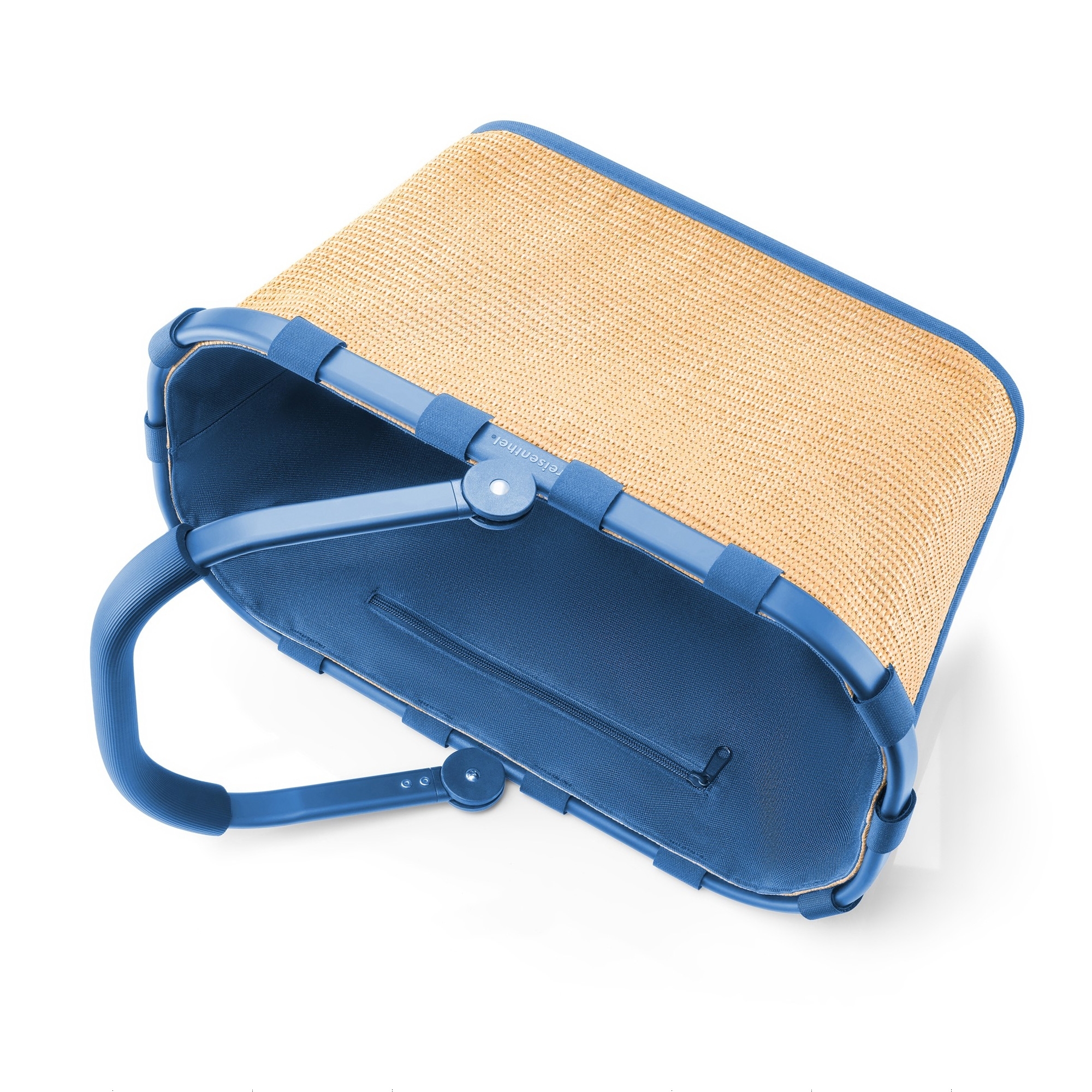reisenthel - carrybag - frame raffia blue