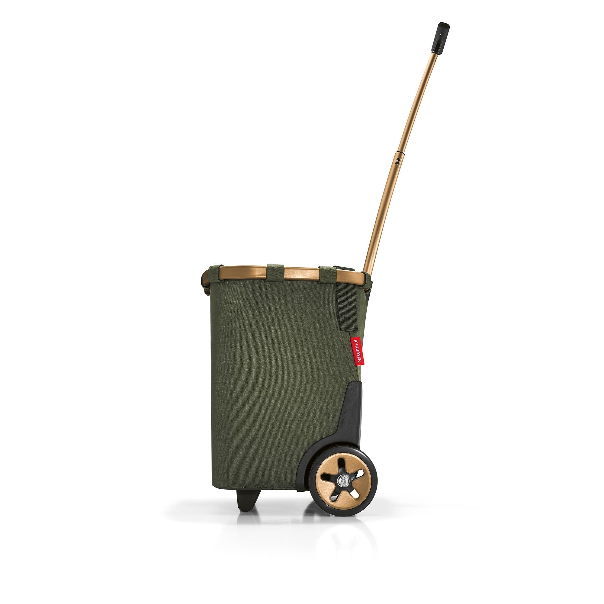 Grüner Einkaufstrolley mit zwei Rollen