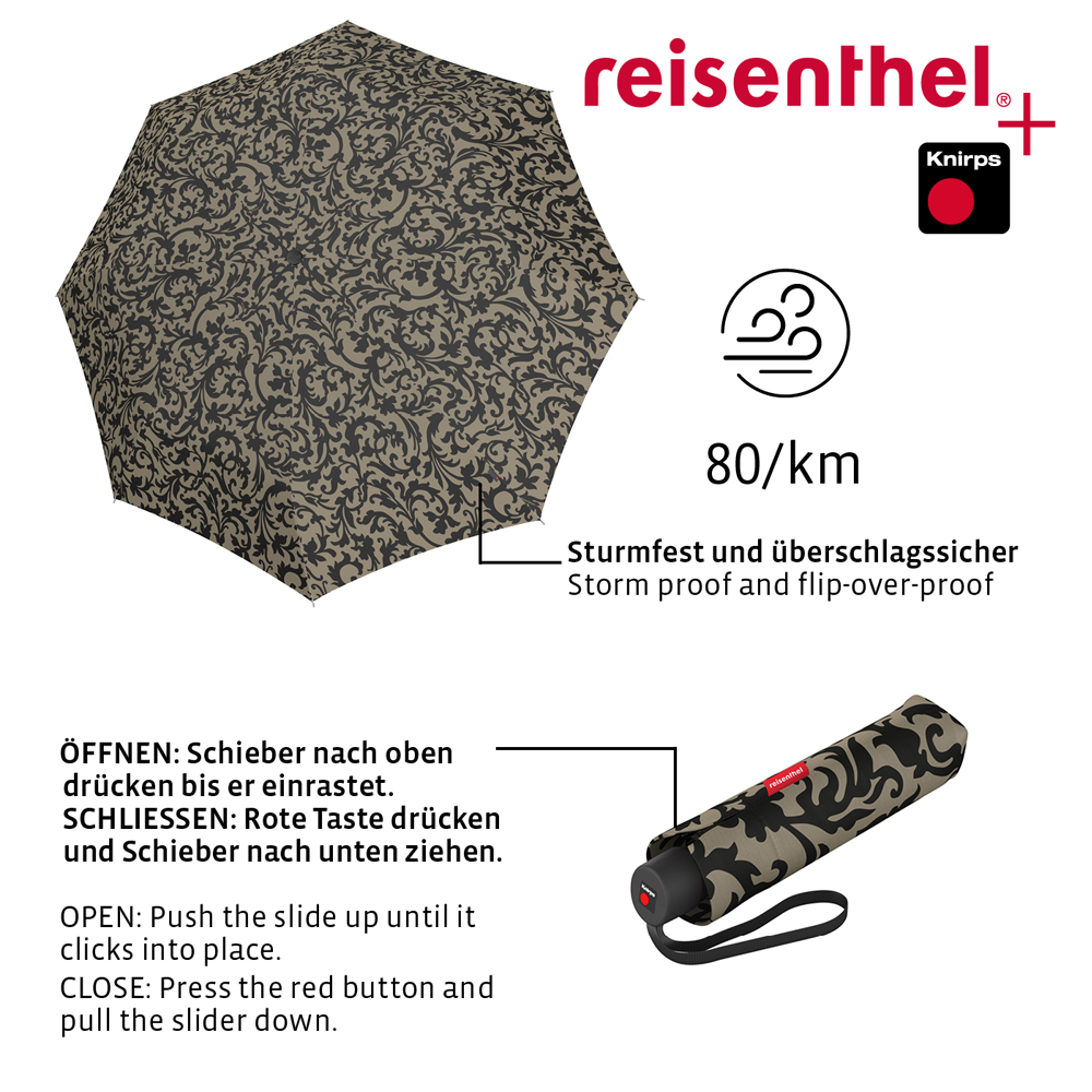 reisenthel - umbrella pocket classic - baroque taupe