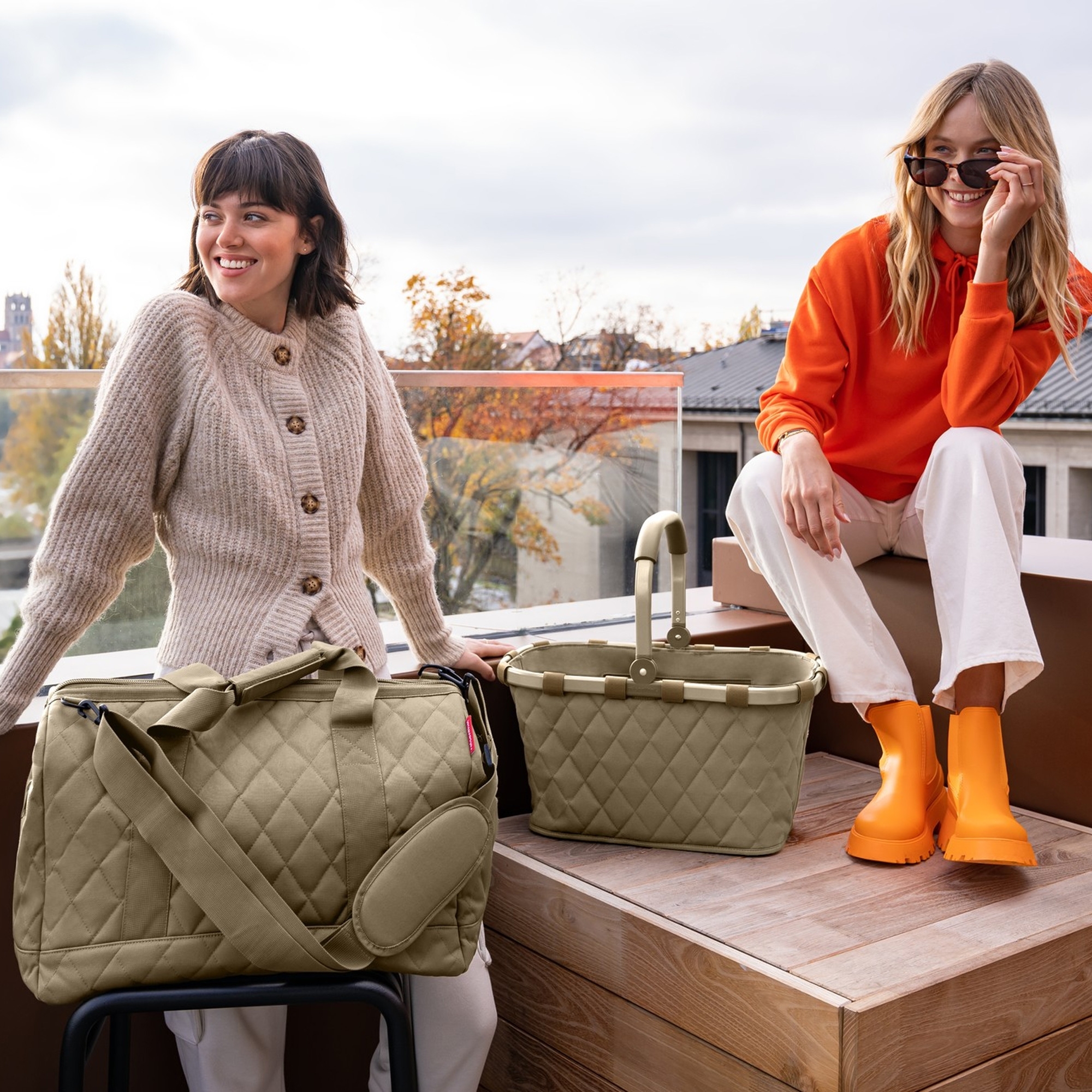 reisenthel - allrounder L - rhombus olive reisenthel - allrounder L - rhombus olive